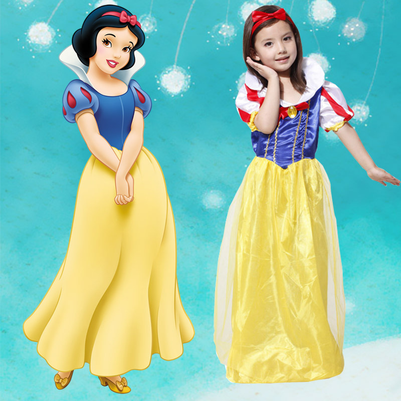 (M) Children Halloween Costume Kids Girl Dress Snow White Fancy Dresses Party Cosplay Princess Costume Role Playing Carnival Masquerade Anime Party Dress