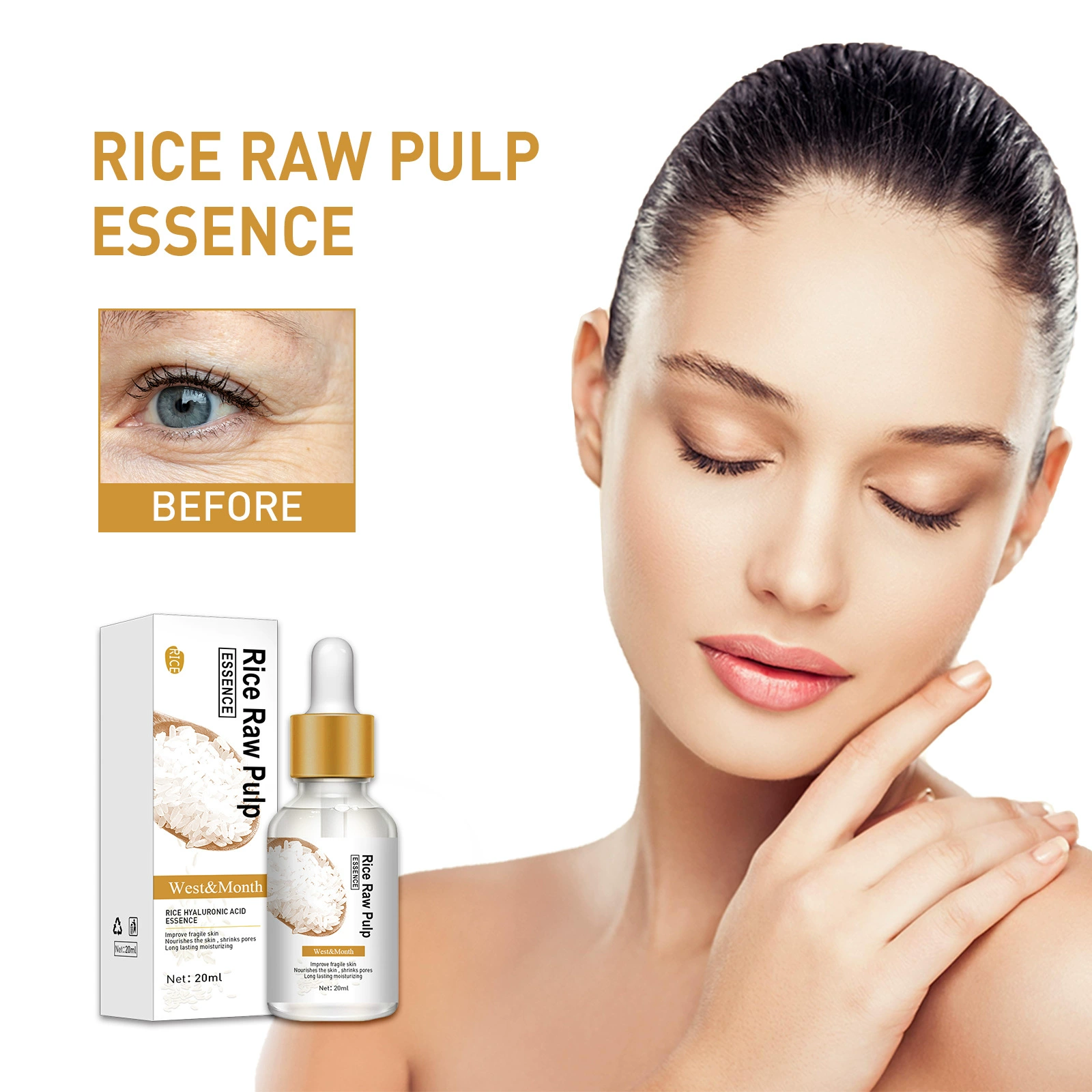 Rice Raw Pulp Serum Hyaluronic Acid Face Essence