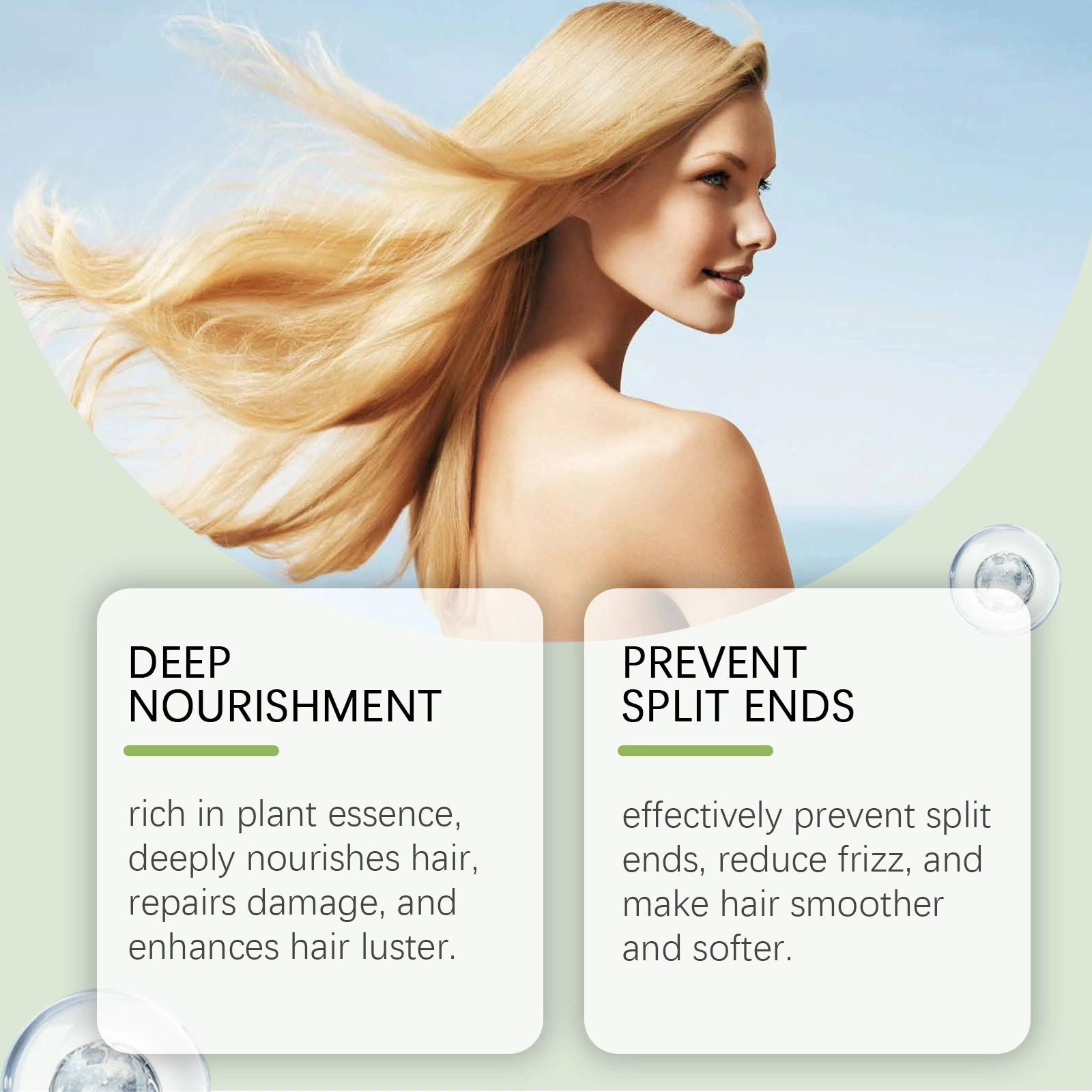 Leave In Conditioner Spray for Hair Smoothing Hair Treatment Repair Damaged Dry After-Shampoo Hair Care