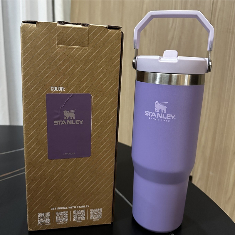 Stanley IceFlow Flip Straw Water Bottle With Straw 0.89L Lilac