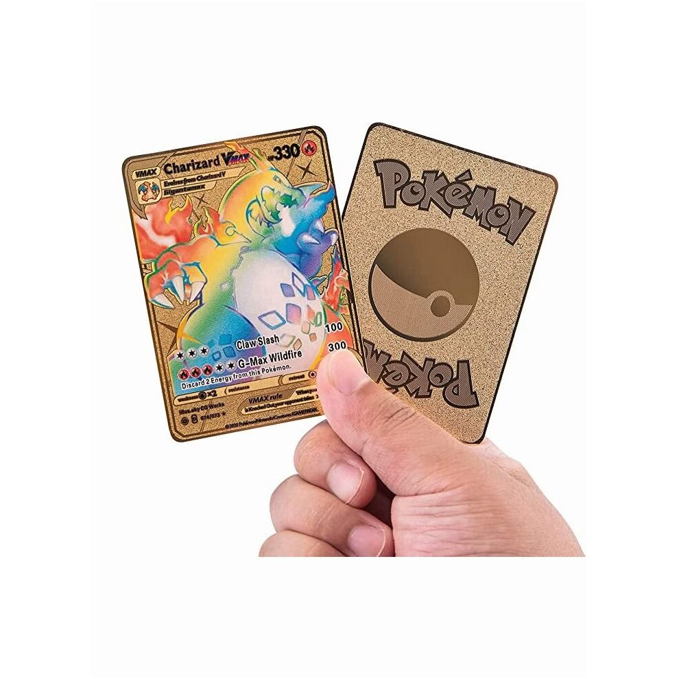 55PCS Pokemon Card Gold Foil Shiny Rainbow Vmax GX Card Charizard Pikachu Collection Kids Toy Gift
