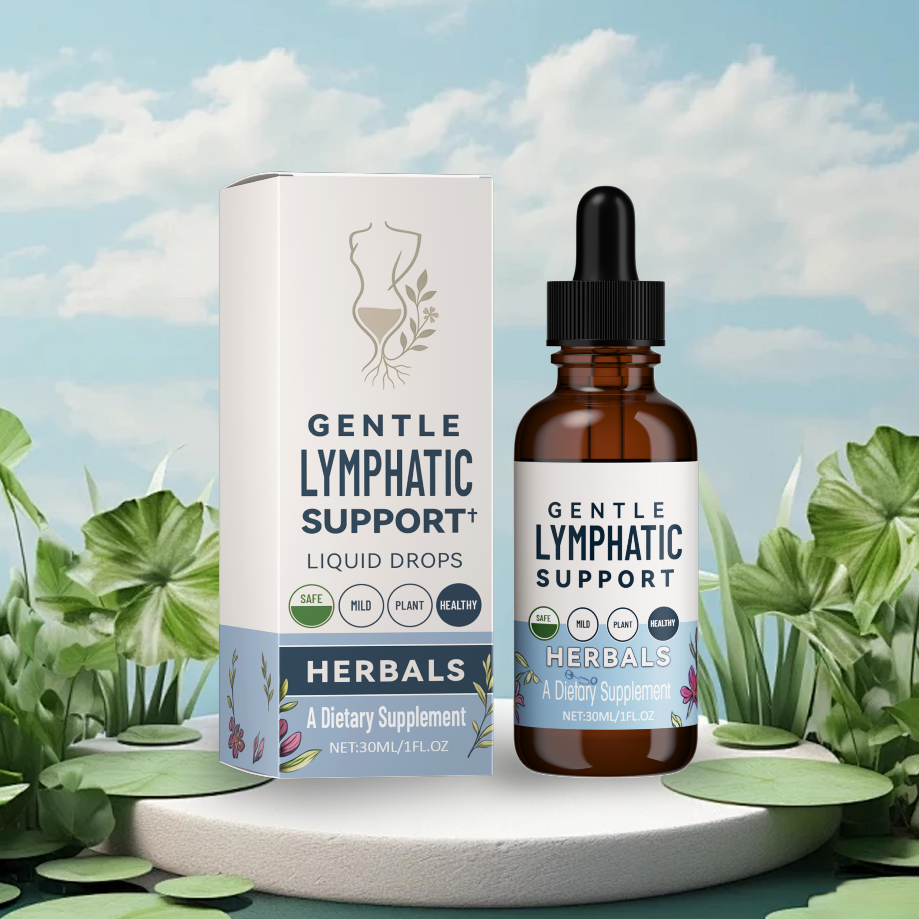 Gentle Lymphatic Support Liquid Drops Boosts Mental Energy & Alertness Gentle Nourishing Formula Supports Overall Body Wellness