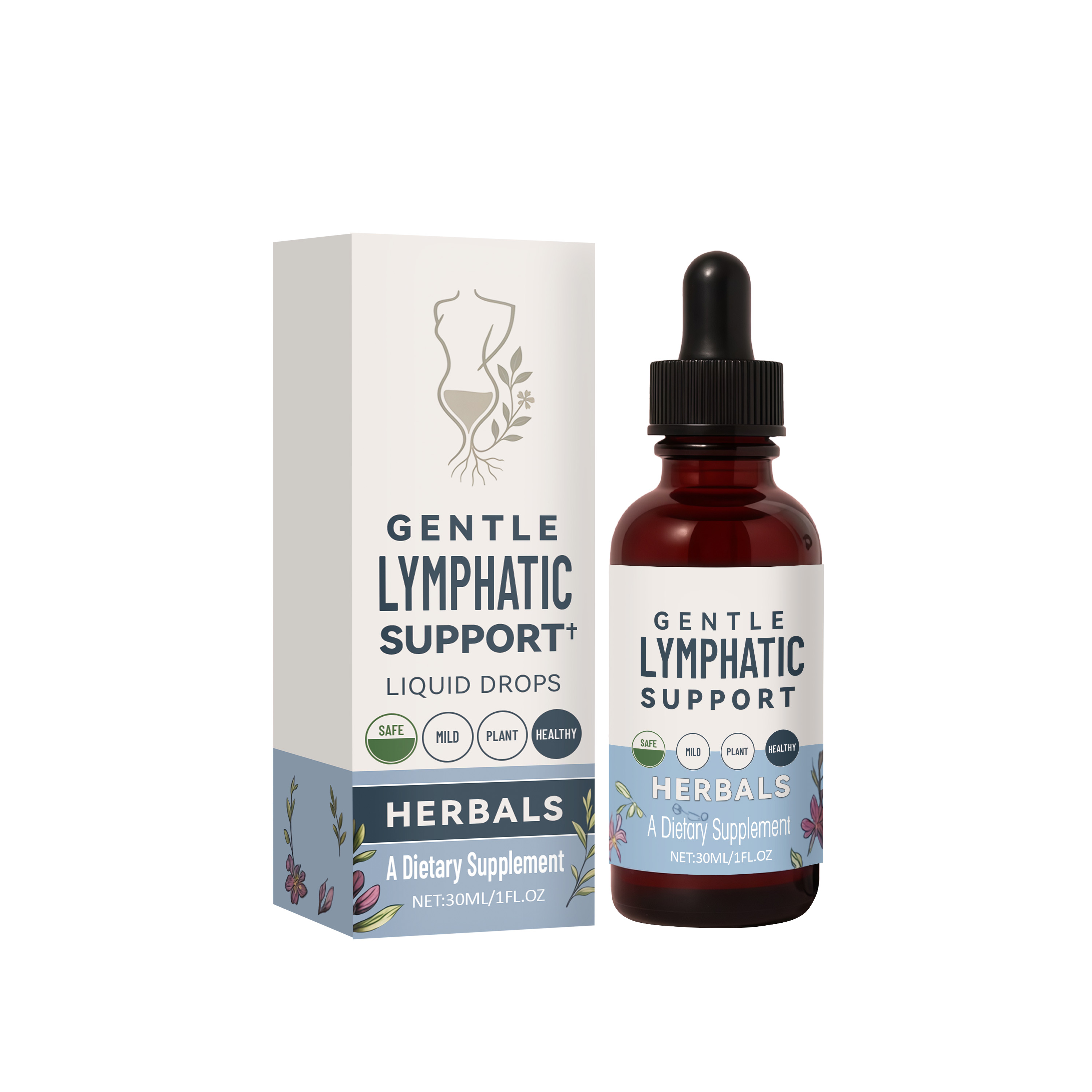 Gentle Lymphatic Support Liquid Drops Boosts Mental Energy & Alertness Gentle Nourishing Formula Supports Overall Body Wellness