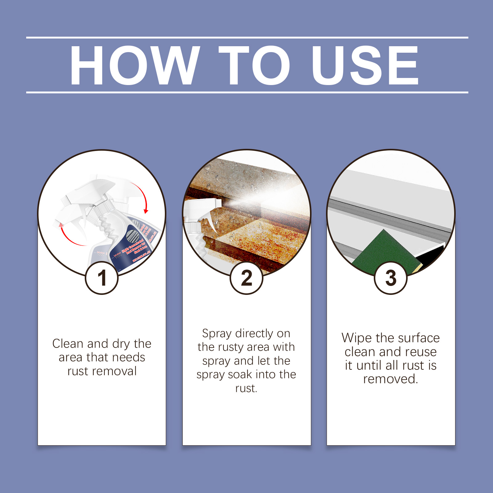 Rust Remover For Stainless Steel Rust Remover Dissolver Fast Rust Removal Powerful Metal Rust Remover Car Maintenance