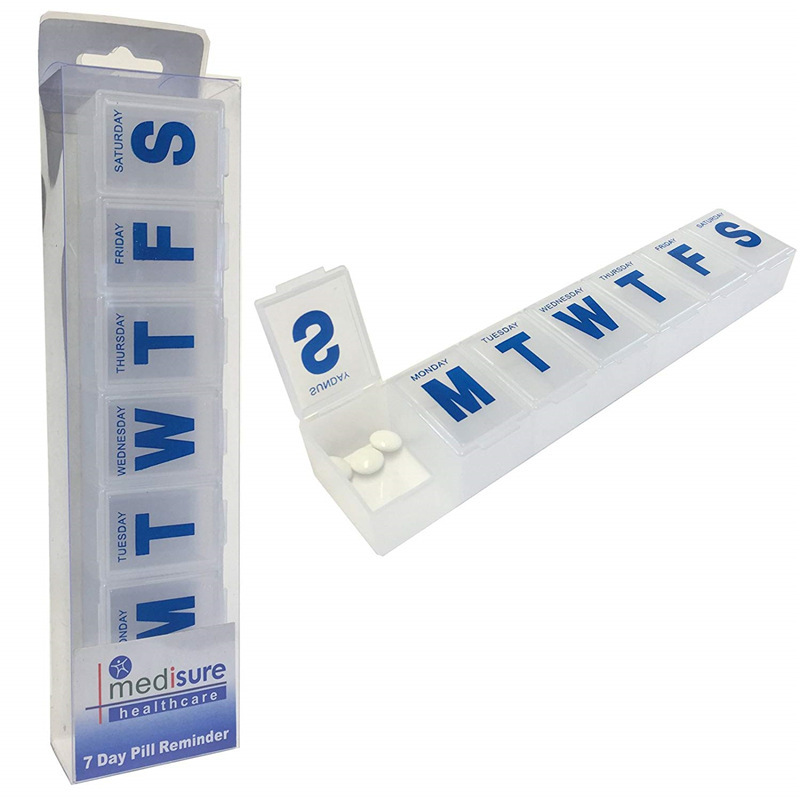 (1PC) Portable Medicine Box Mini Pill Case Long Strip 7 Grids 7 Day Pill Box Small Fish Oil Storage Box Weekly Administration Container