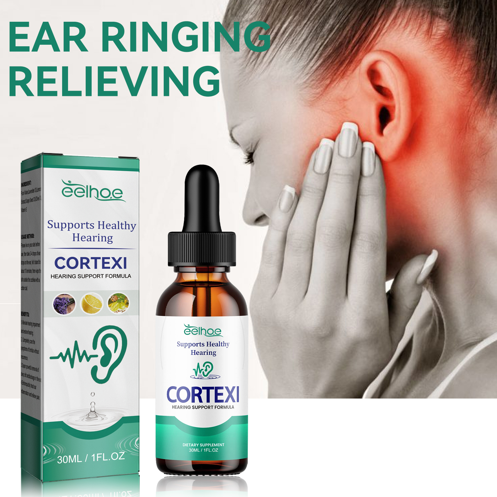 Tinnitus Ear Drops Clean Earwax Relieve Tinnitus Ear Back Ear Discomfort Ear Drops Ear Hygiene Ear Care Relief Formulas