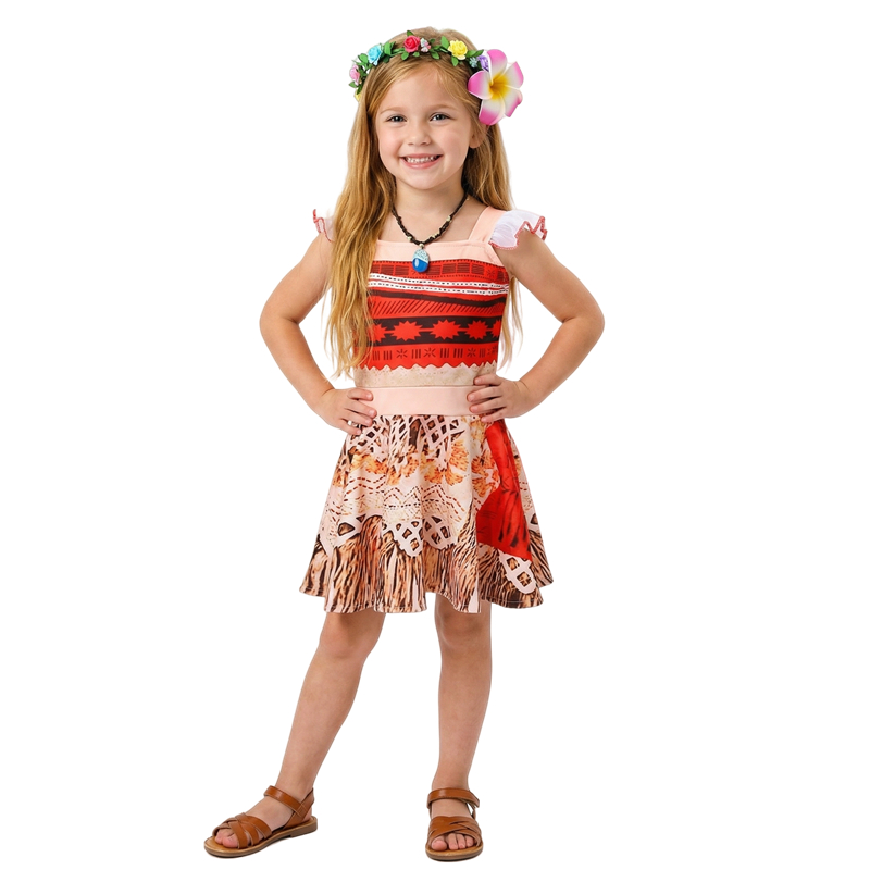 (100CM) Girls' Halloween Party Costume Princess Outfit Birthday Theme Sleeveless Christmas Dress Roleplay Costume with Accessories