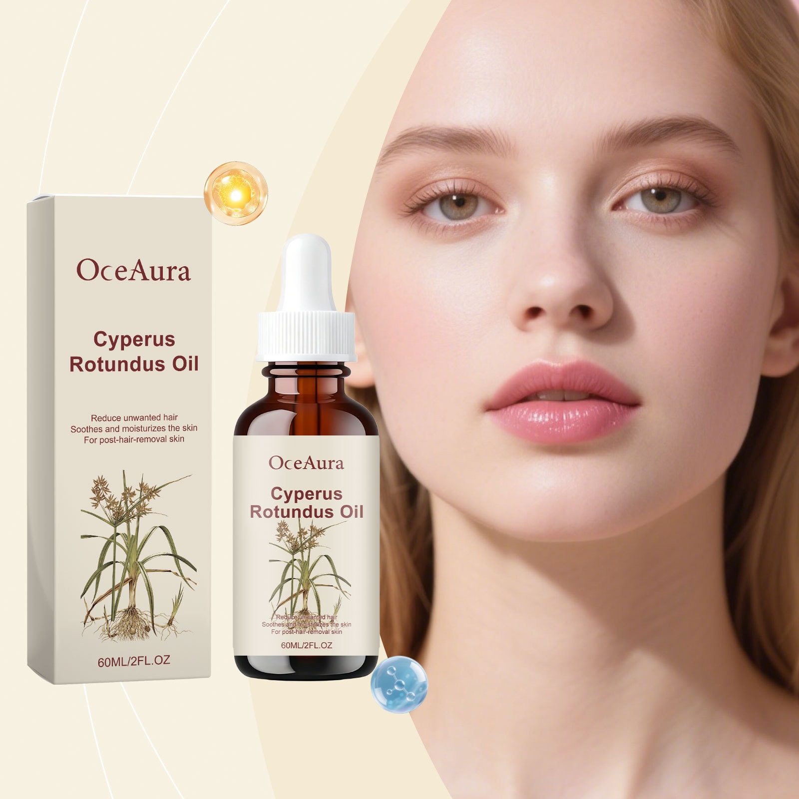 Skin Care Oil For Moisturizing Face And Body Post Hair Removal Soothing And Smoothing Treatment