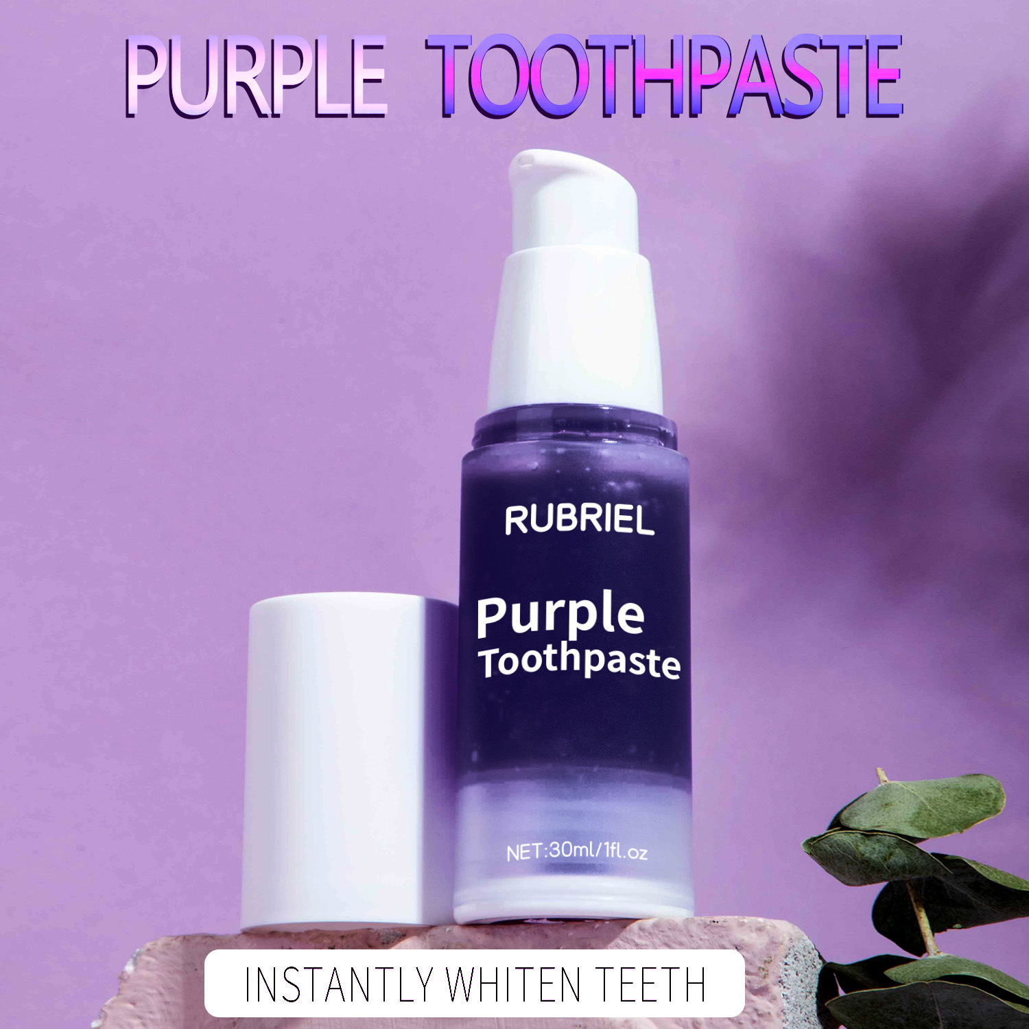 V34 Teeth Whitening Toothpaste Stain Removal Breath Freshening Oral Hygiene Daily Care Travel Tube 30ml