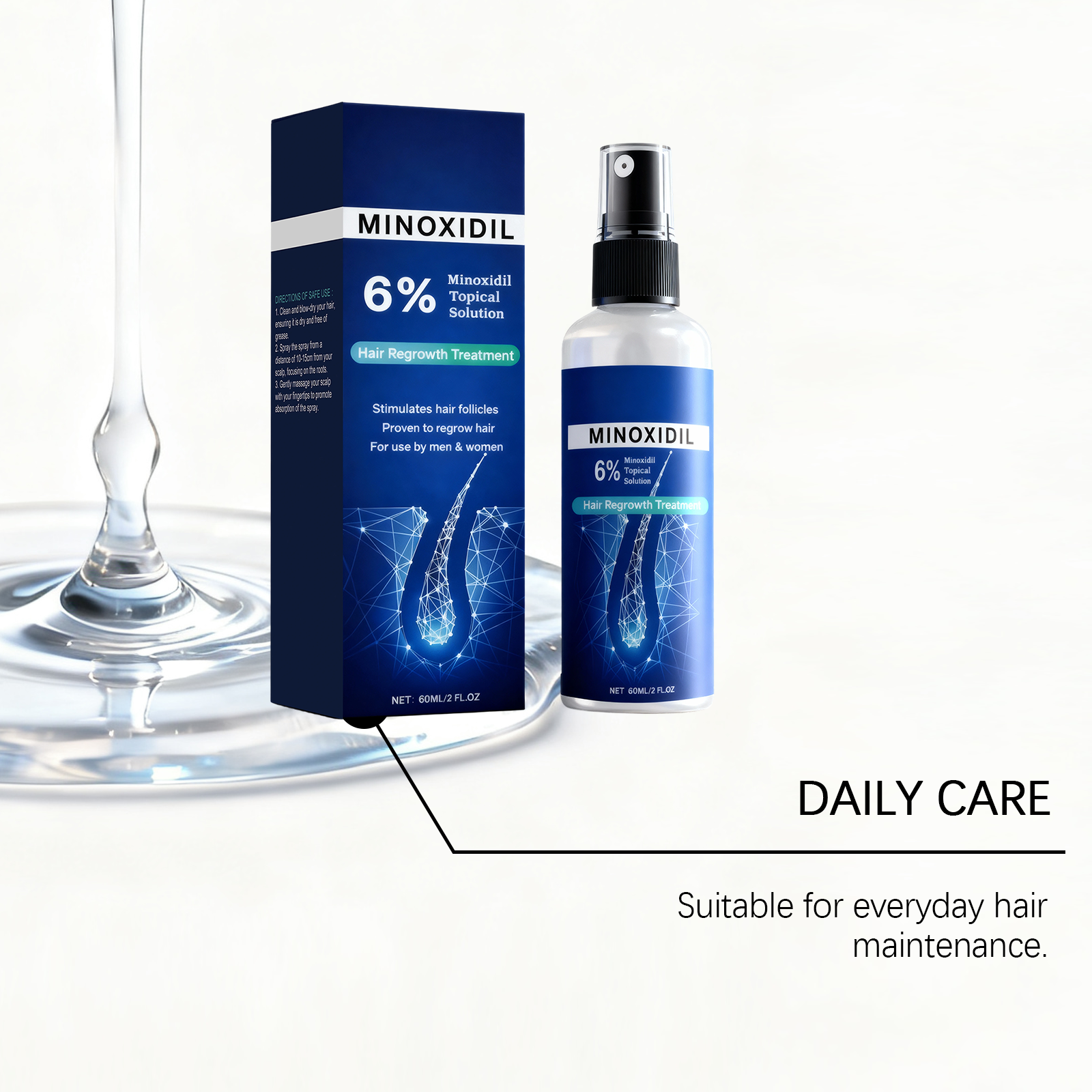 Scalp Care Spray Mild Nourishing Hydrating Gentle Soothing Refreshing External Local Scalp Daily Treatment Lotion