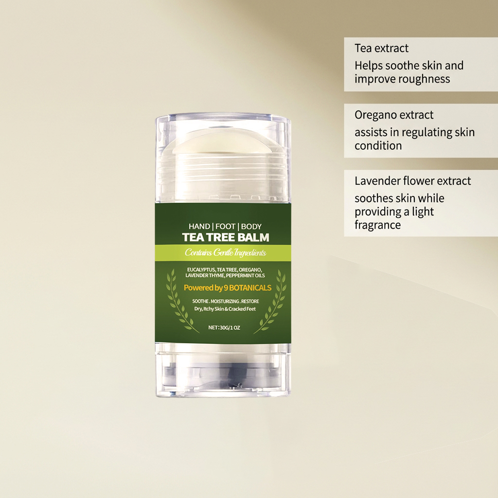 Tea Tree Skin Care Balm Mild Moisturizing Elastic Soft Refreshing Non Sticky Body Skin Treatment Lotion