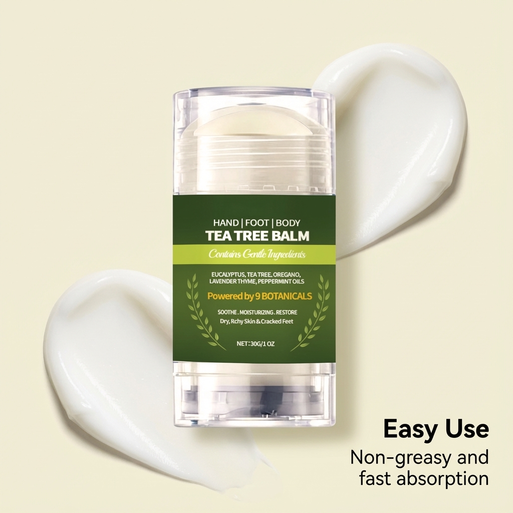 Tea Tree Skin Care Balm Mild Moisturizing Elastic Soft Refreshing Non Sticky Body Skin Treatment Lotion