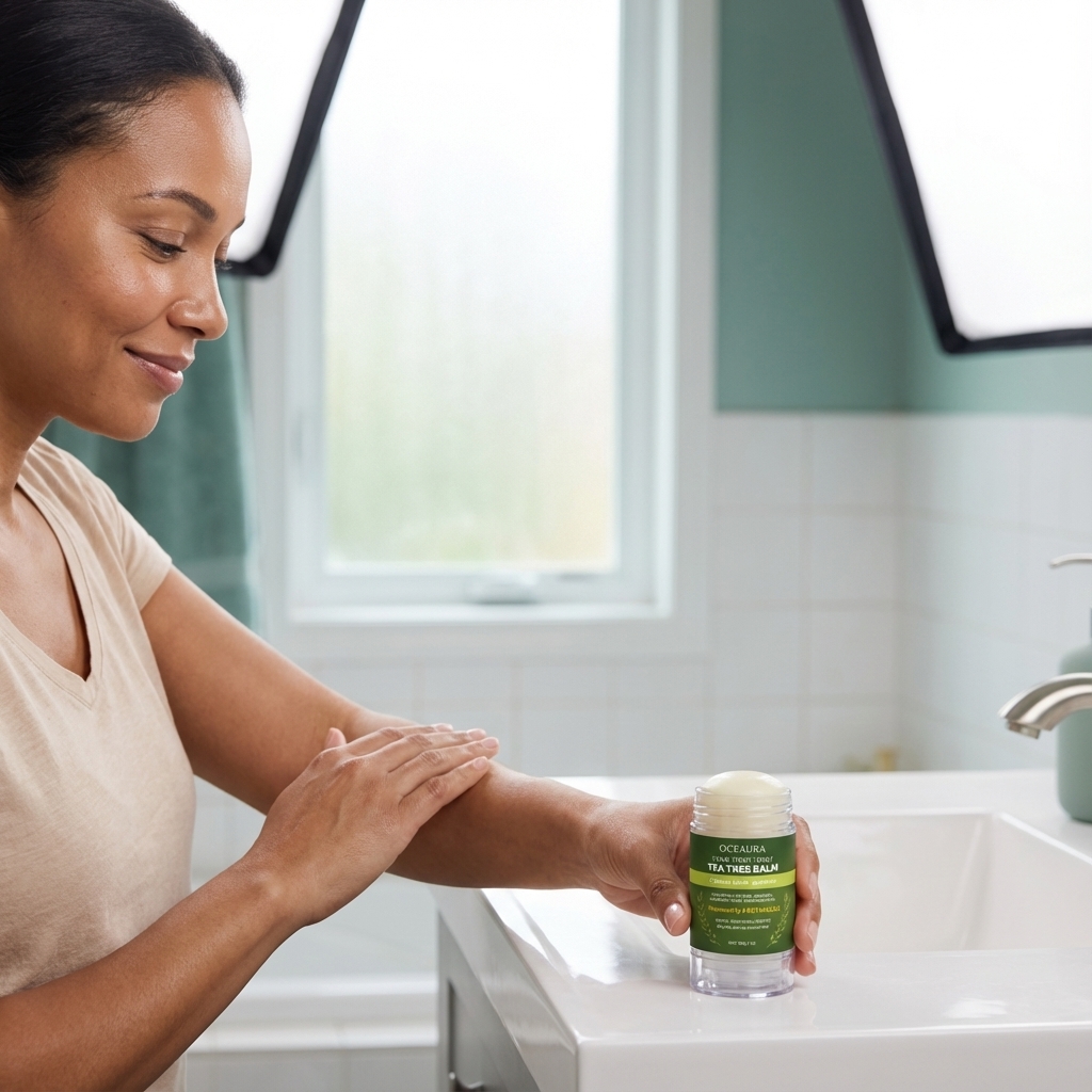 Tea Tree Skin Care Balm Mild Moisturizing Elastic Soft Refreshing Non Sticky Body Skin Treatment Lotion