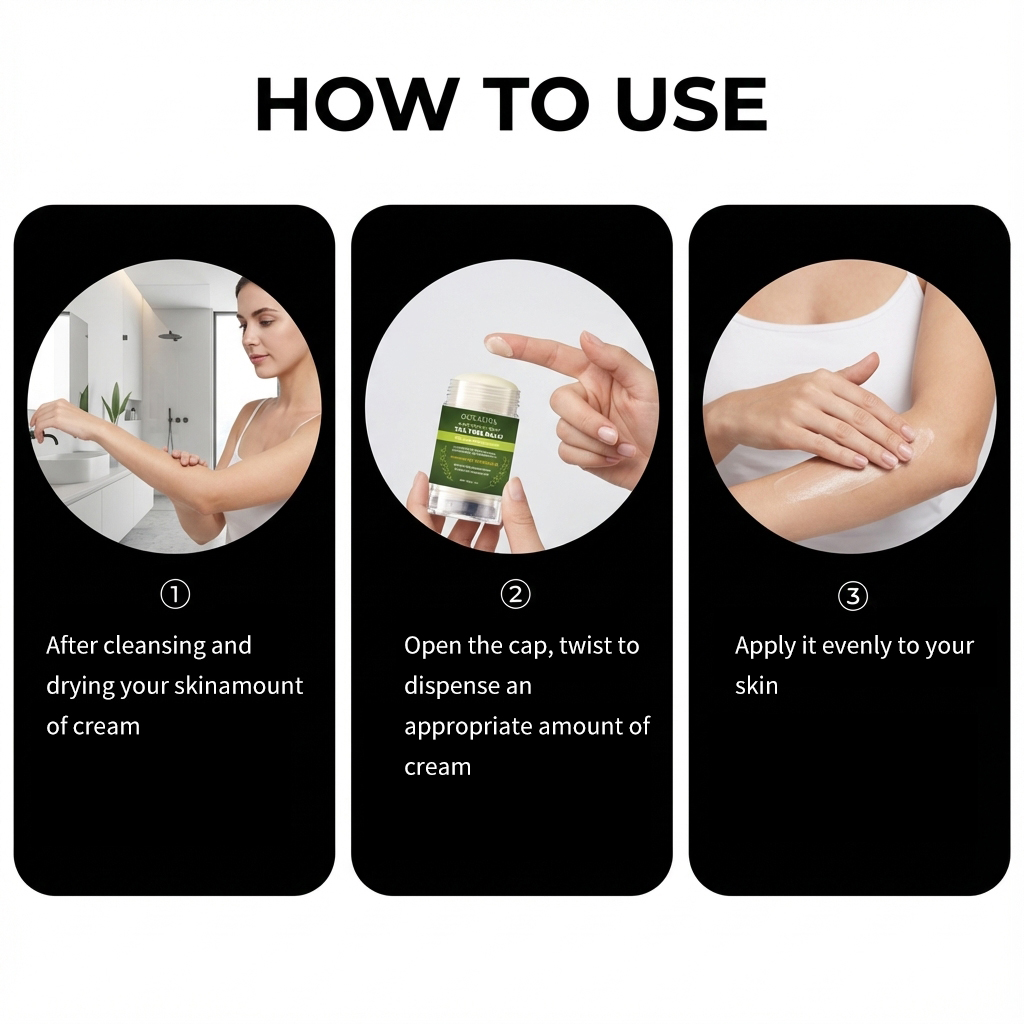 Tea Tree Skin Care Balm Mild Moisturizing Elastic Soft Refreshing Non Sticky Body Skin Treatment Lotion