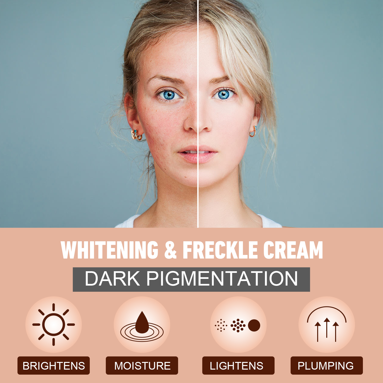 Skin Brightening Cream Moisturizing Nourishing Fade Spots Hydrating Repair Glow Bright Skin Tone Facial Care