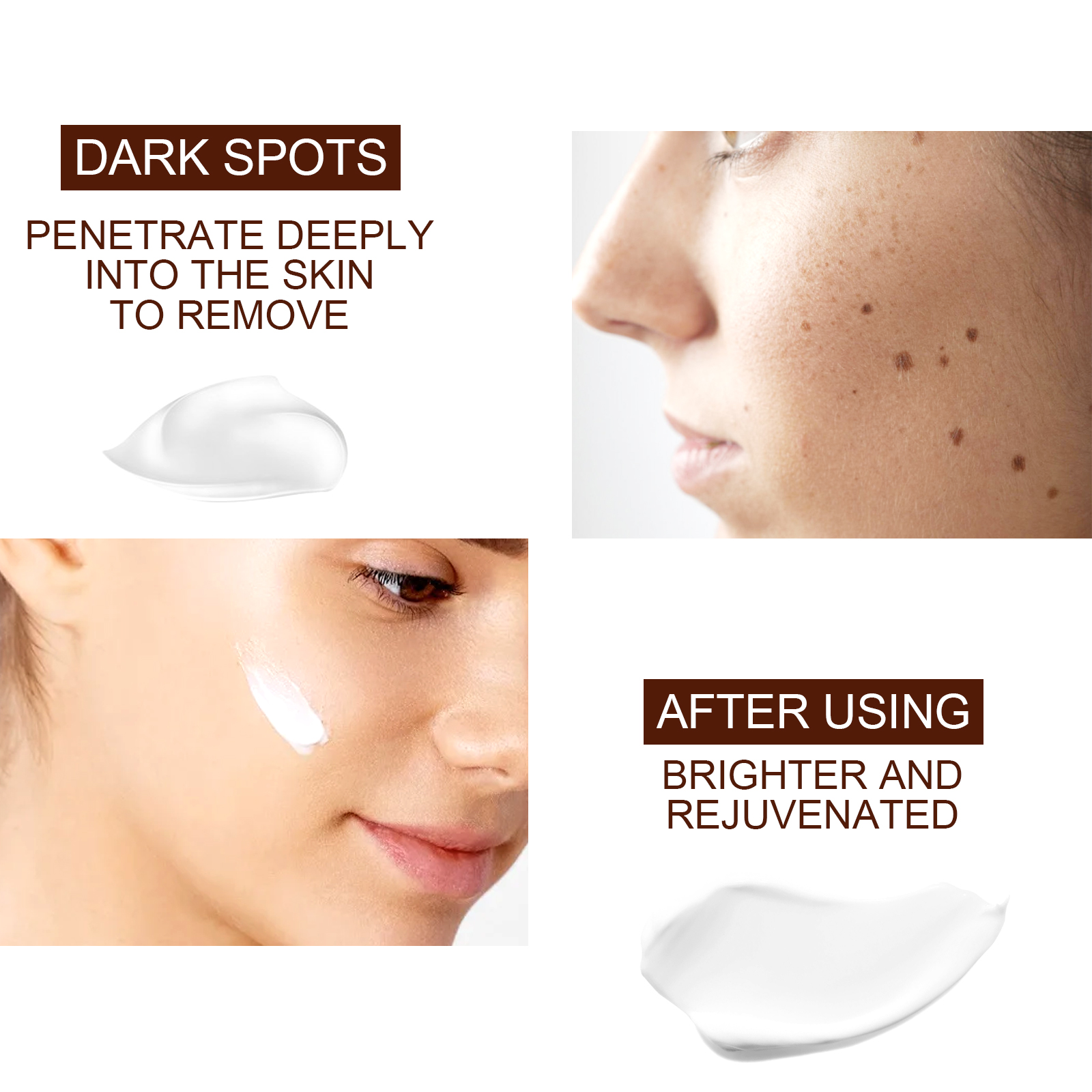 Skin Brightening Cream Moisturizing Nourishing Fade Spots Hydrating Repair Glow Bright Skin Tone Facial Care