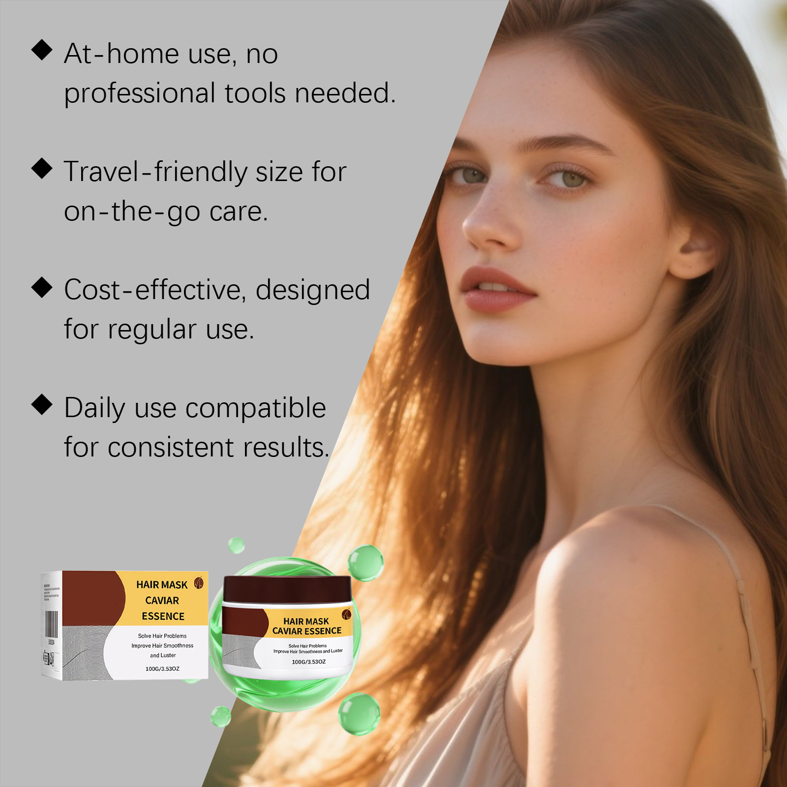 Collagen Hair Mask Moisturizing Silky Soft Mild Nourishing Portable Daily Care Dry Damaged Hair Quality