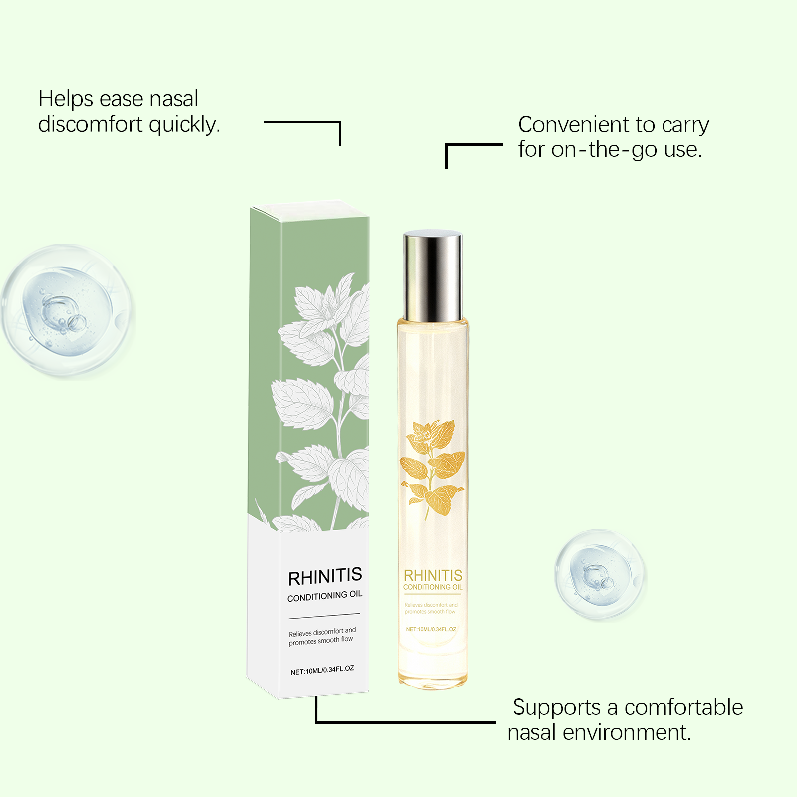 Nasal Clear Essential Oil Daily Mild Plant Extract Care Clean Soothe Nasal Discomfort