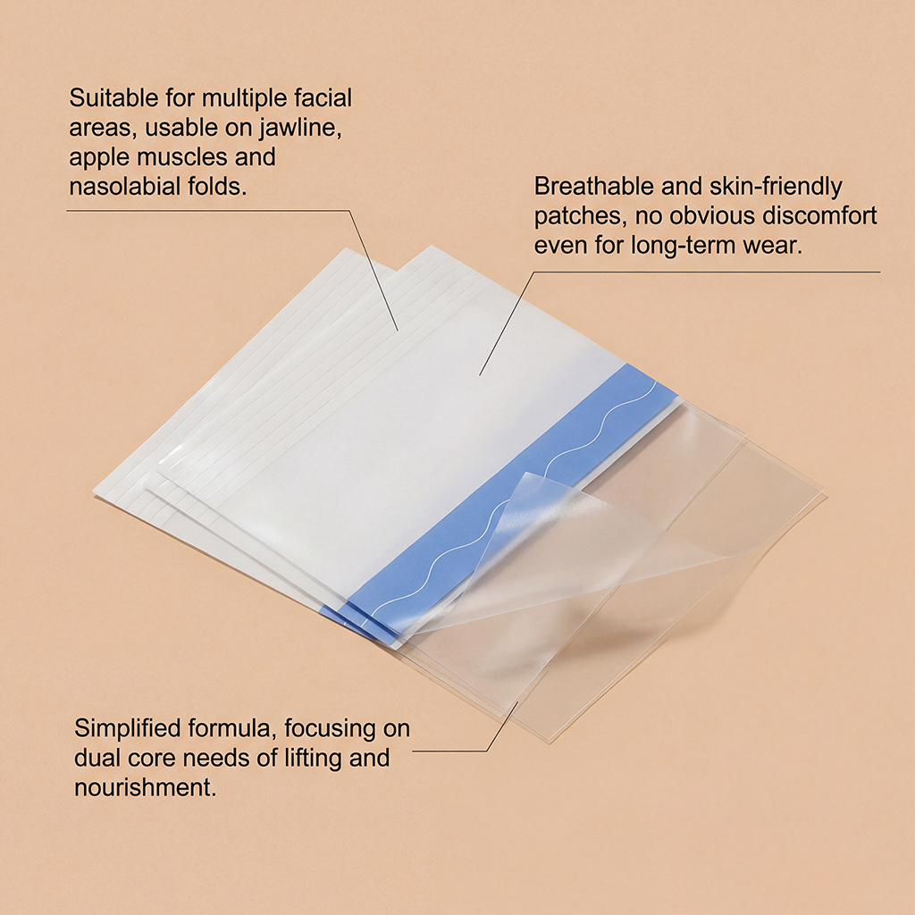 Skin Care Patch Breathable Thin Soft Close Smooth Elastic Facial Daily Maintenance Sticker