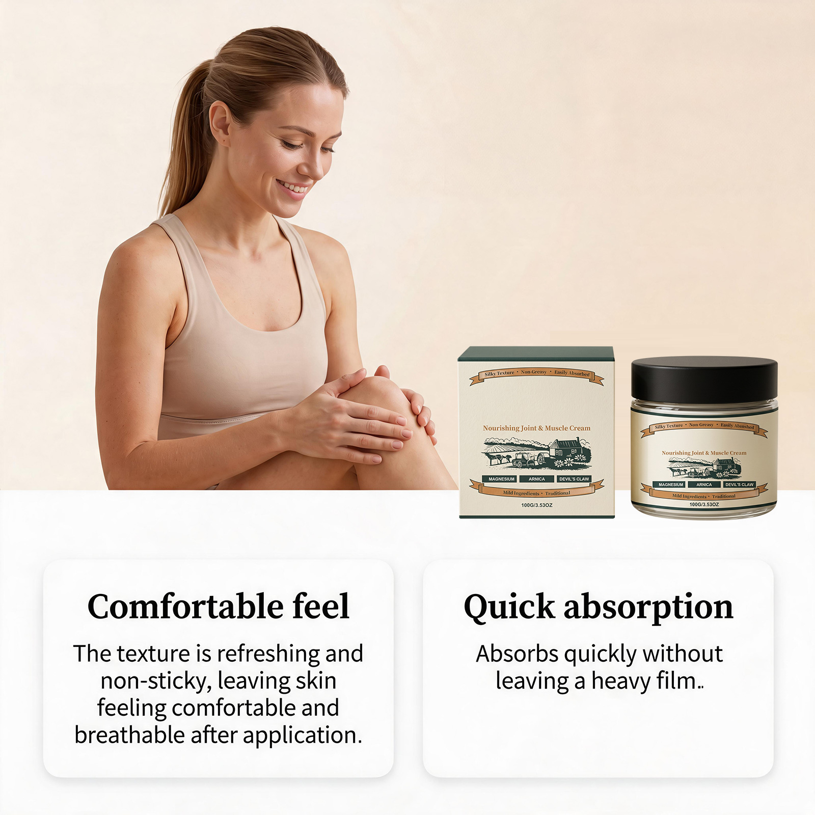 Body Care Magnesium Cream Daily Mild Formula Light Texture Smooth Application Moisturize Protect Skin