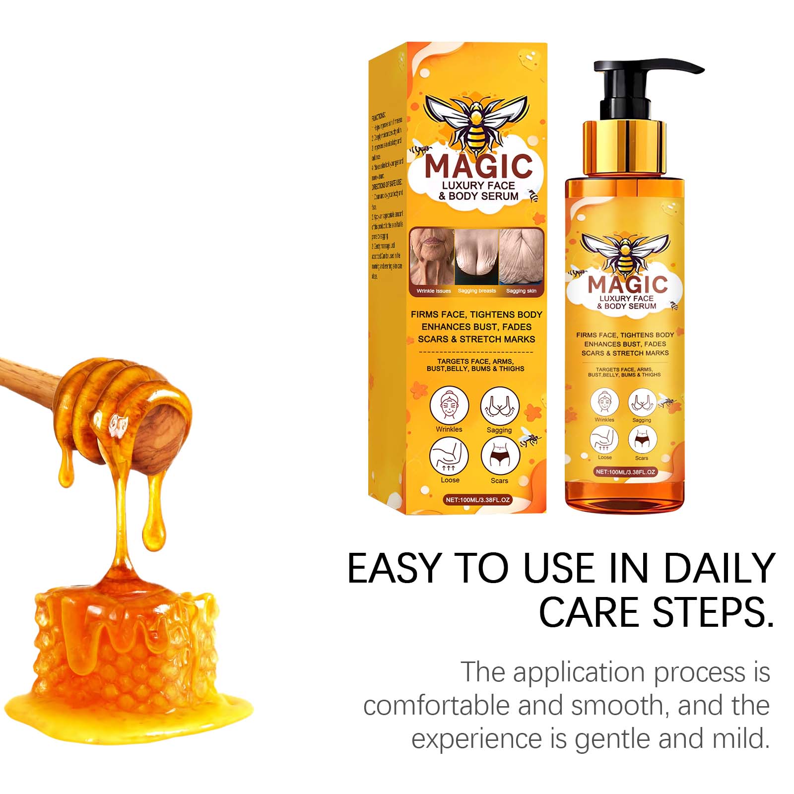 Bee Venom Skin Care Essence Daily Care Massage Body Skin Nourish Smooth Skin External Essence
