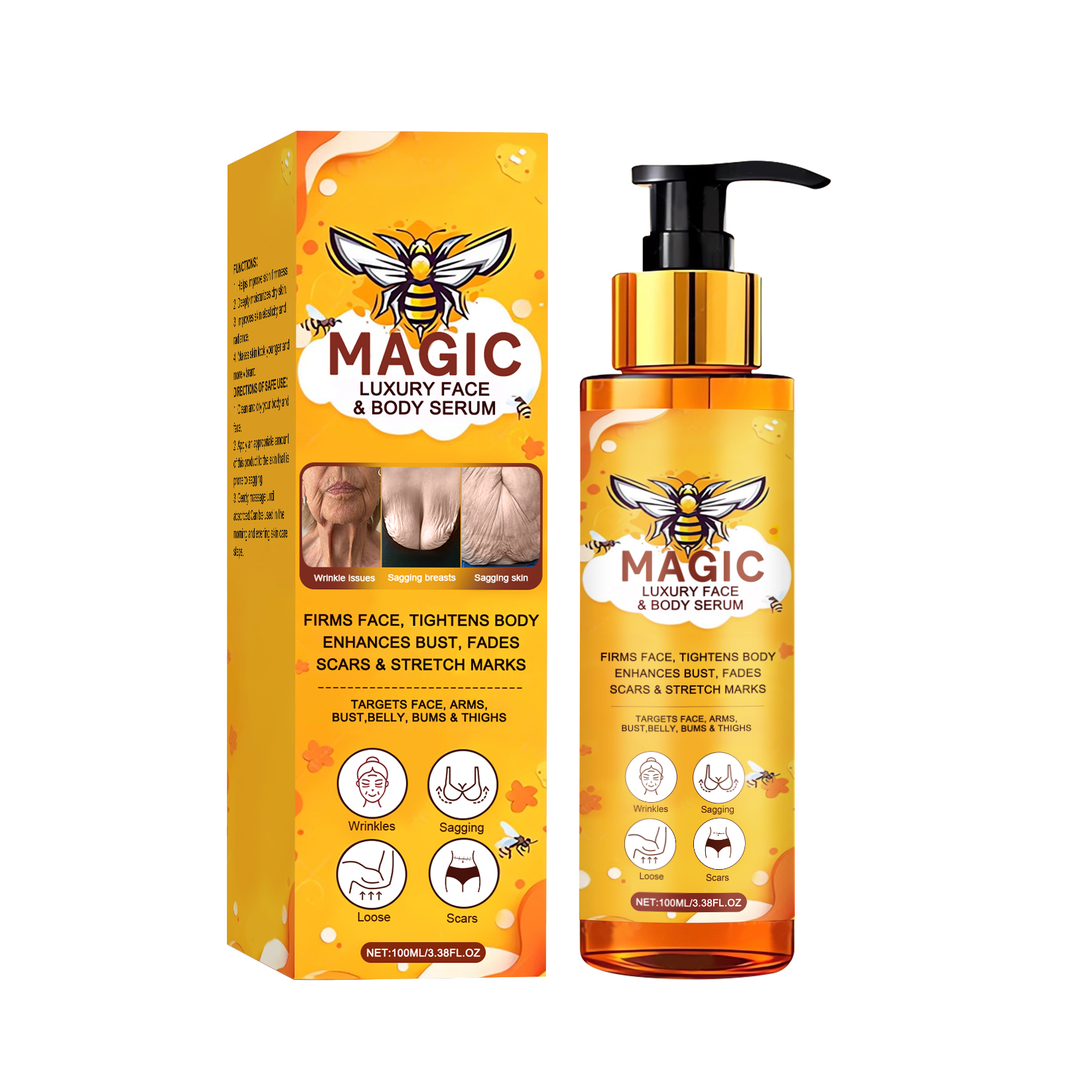 Bee Venom Skin Care Essence Daily Care Massage Body Skin Nourish Smooth Skin External Essence