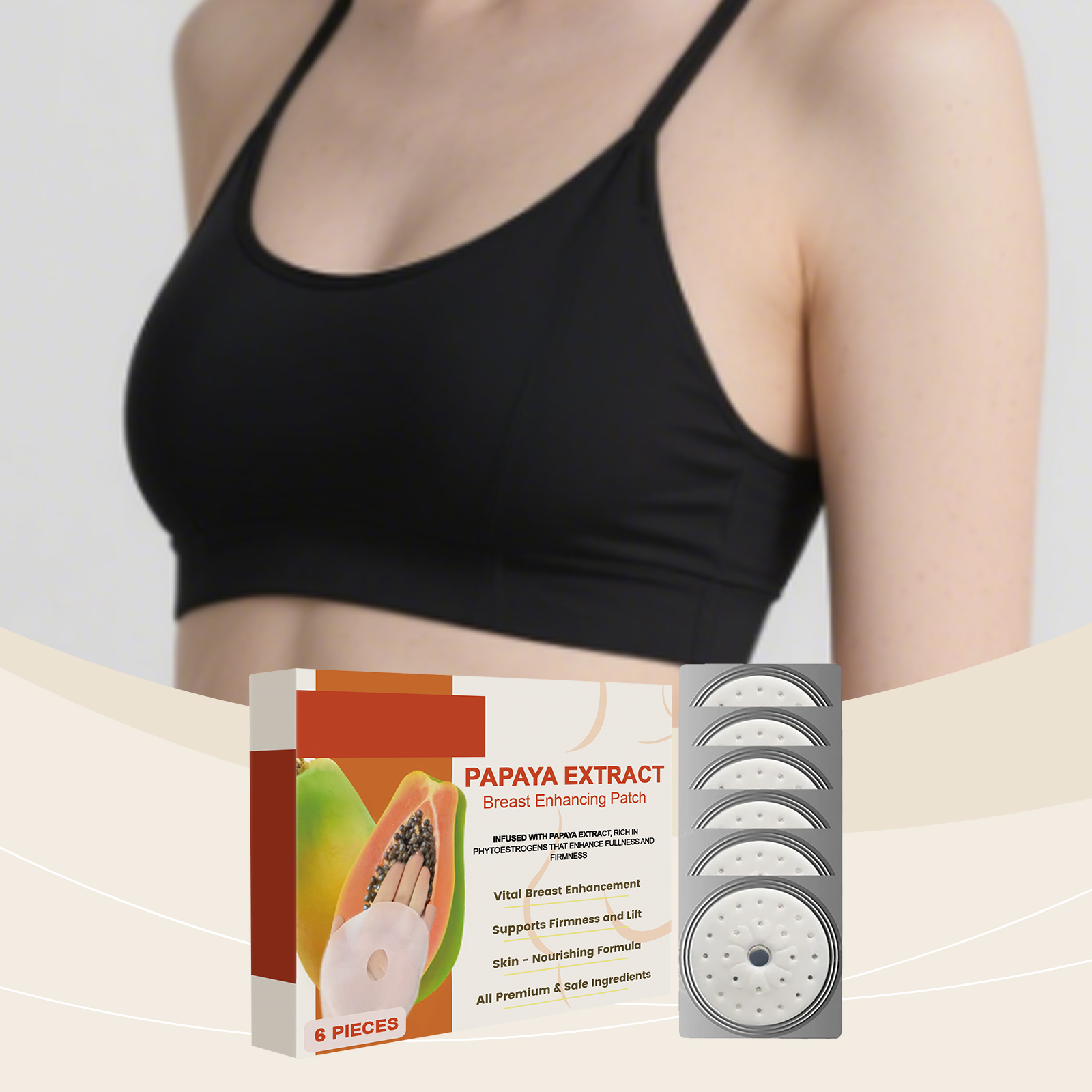 Chest Care Patch Ladies Visual Plump Comfortable Fit Lightweight Breathable Daily Nursing Sticker