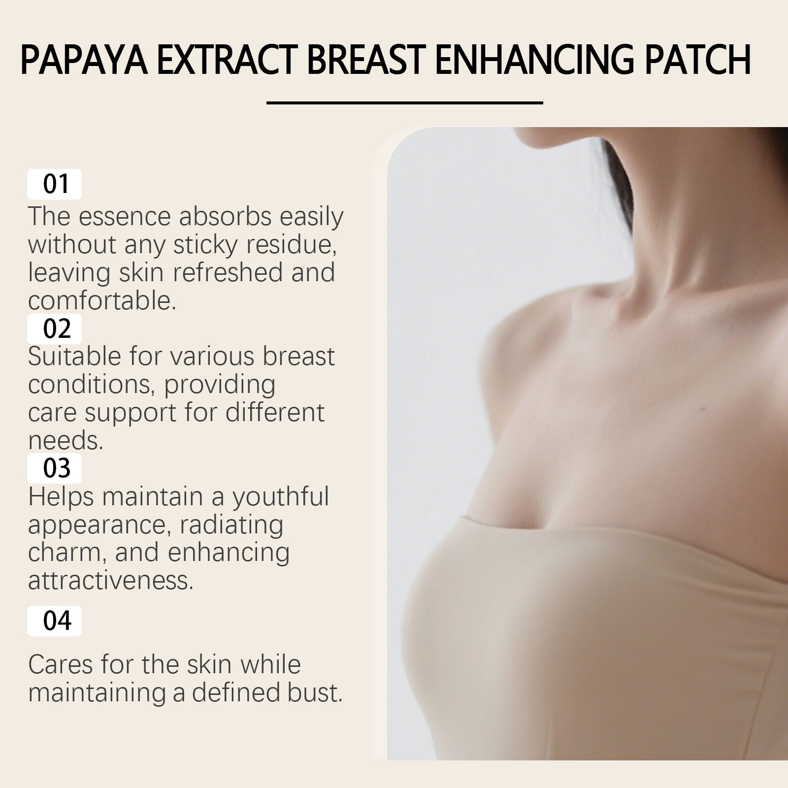 Chest Care Patch Ladies Visual Plump Comfortable Fit Lightweight Breathable Daily Nursing Sticker