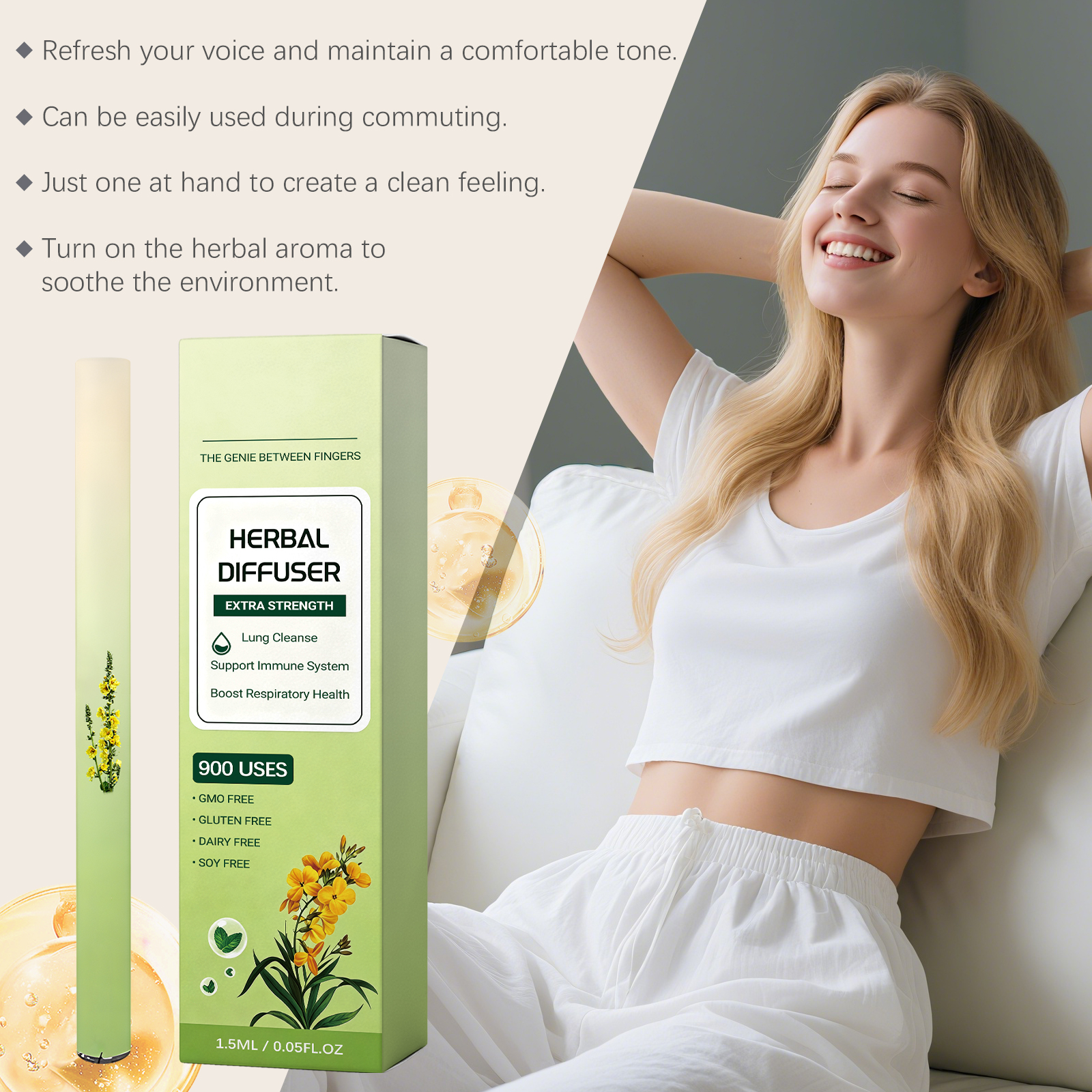 Body Care Nourishing Stick Herbal Ingredients Mild Care Body Refreshing Comfort Nasal Daily Portable Care Stick