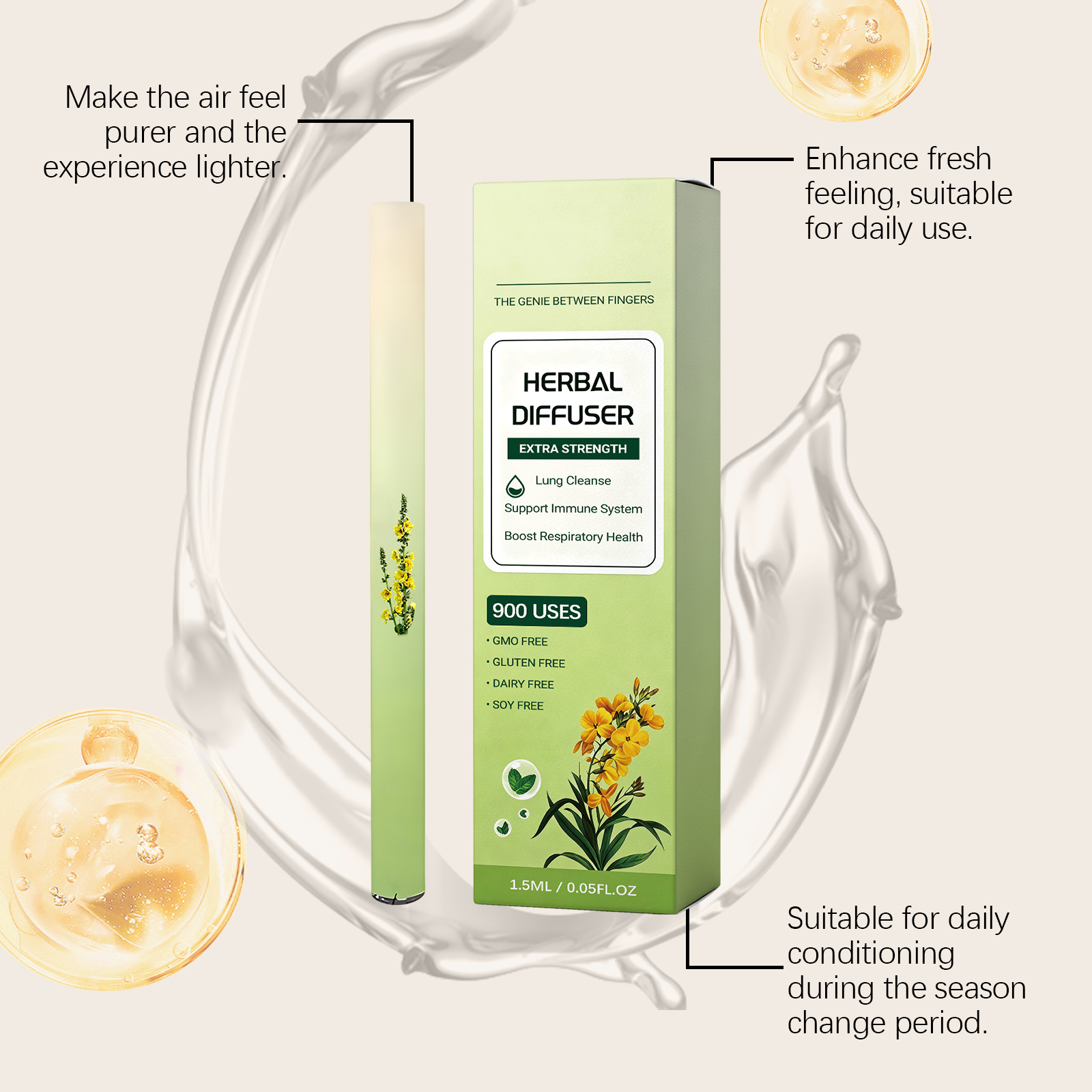 Body Care Nourishing Stick Herbal Ingredients Mild Care Body Refreshing Comfort Nasal Daily Portable Care Stick