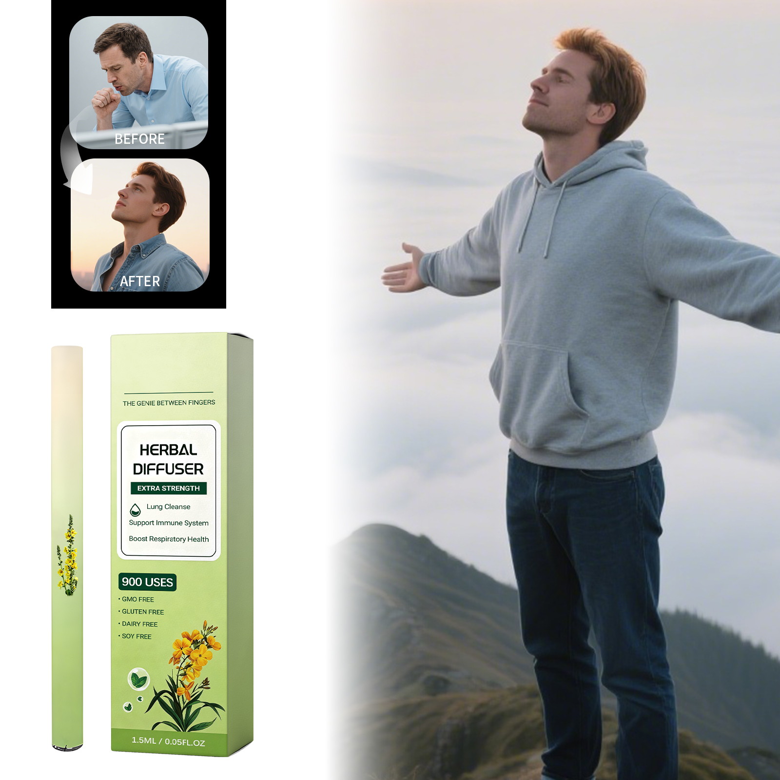 Body Care Nourishing Stick Herbal Ingredients Mild Care Body Refreshing Comfort Nasal Daily Portable Care Stick