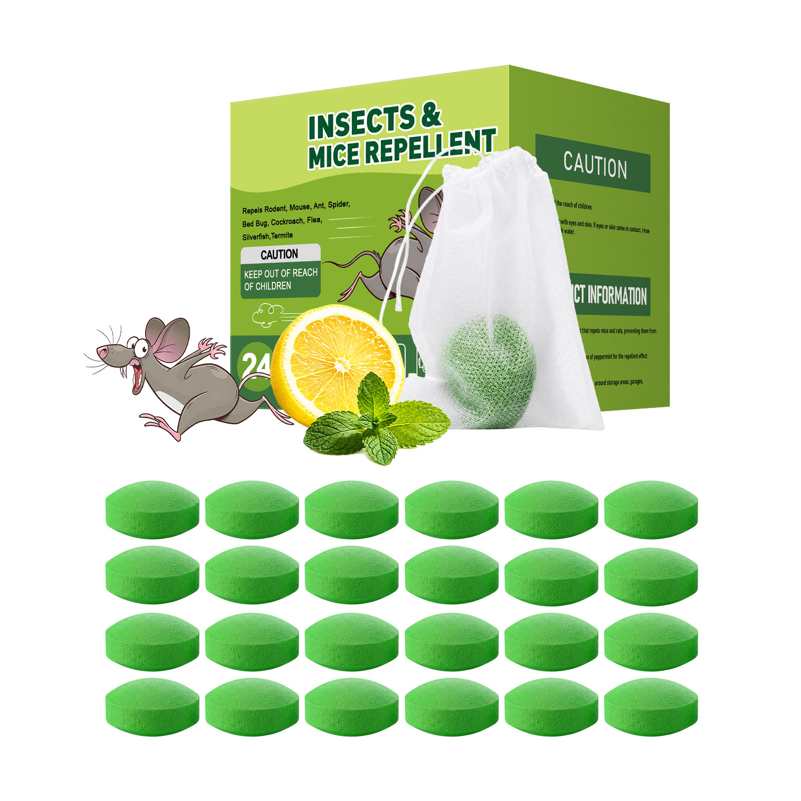 Insect Rodent Repellent Pellet Natural Indoor Outdoor Household Garden Warehouse Garage Farm Apartment Balcony Yard