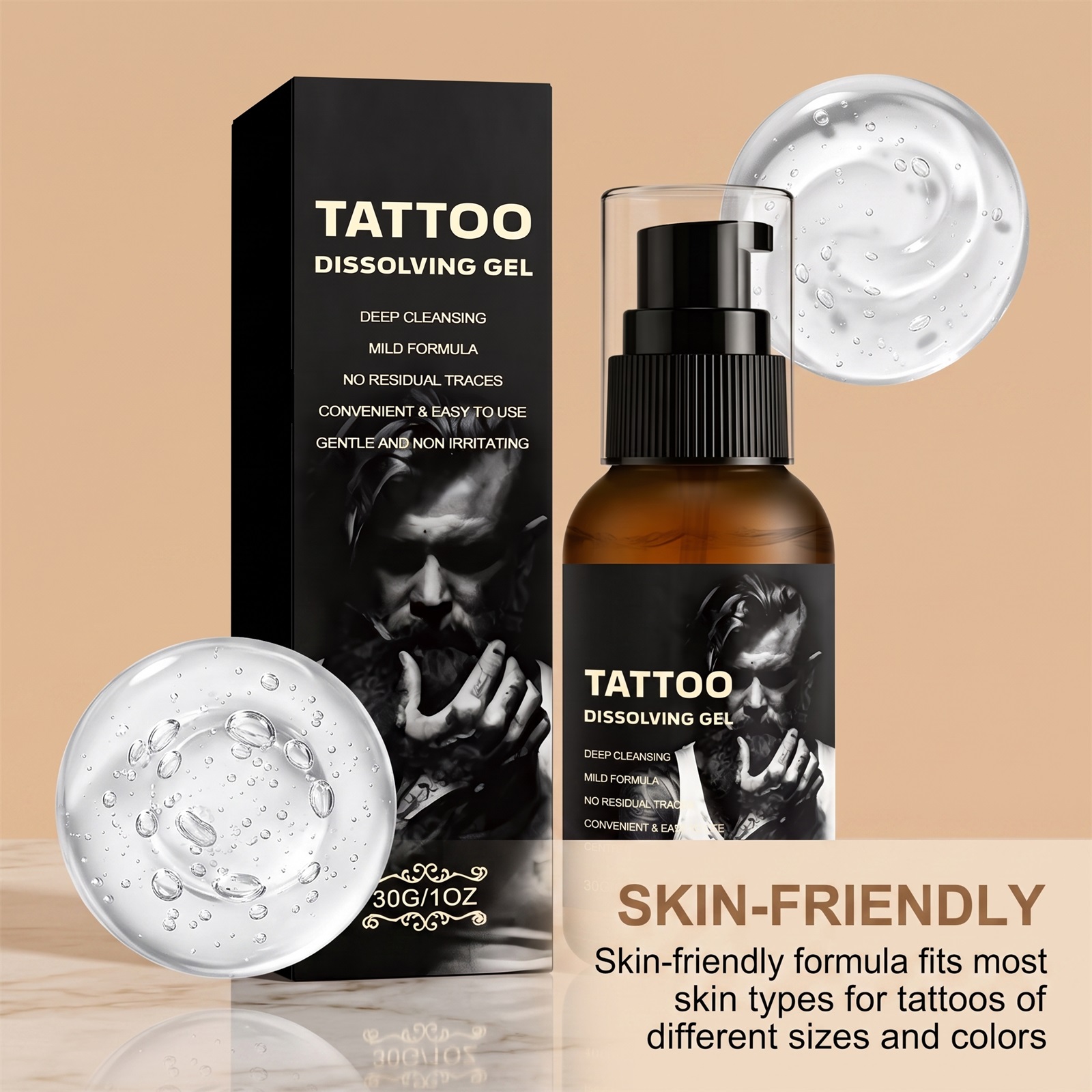 Tattoo Care Gel Gentle Formula Non Sticky Clean Fade Tattoo Marks Daily Moisturizing Portable Nursing