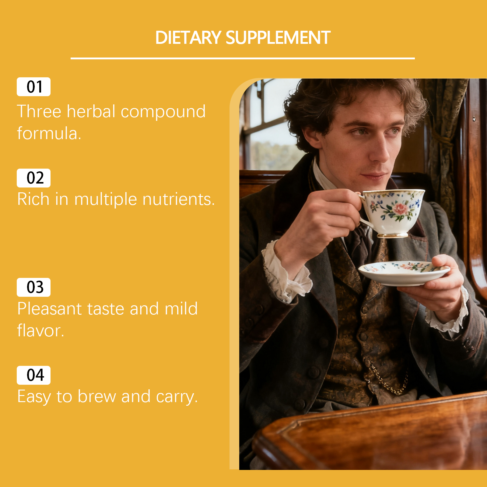 Three Flavors Warm Nourish Compound Tea Bag Mild Formula Moist Care Smooth Taste Portable Body Maintenance