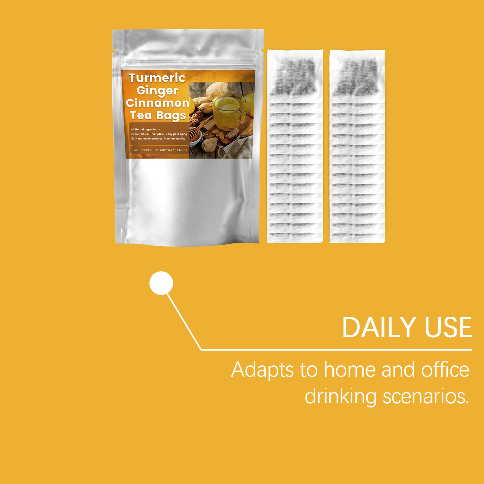 Three Flavors Warm Nourish Compound Tea Bag Mild Formula Moist Care Smooth Taste Portable Body Maintenance
