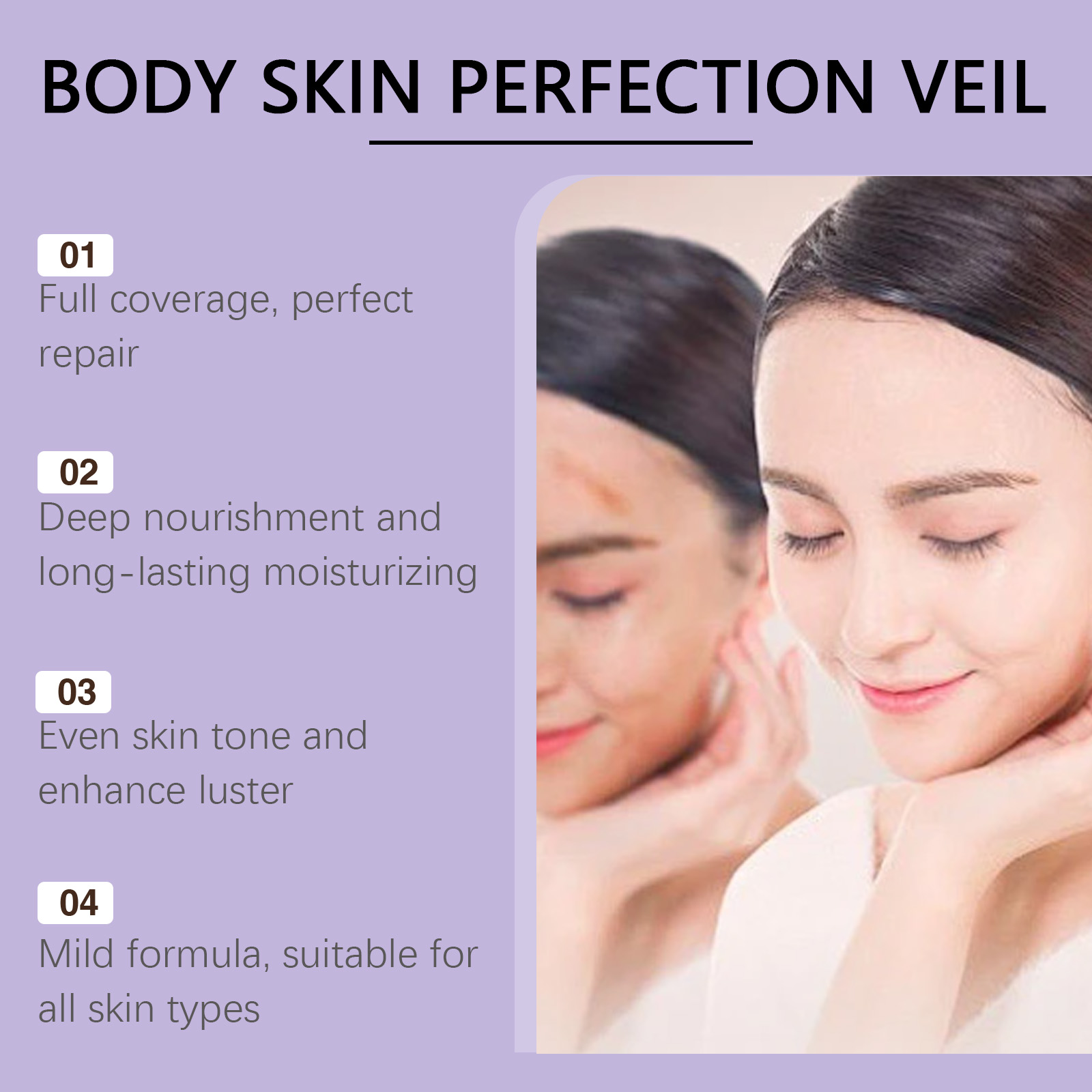 Body Concealing Care Cream Daily Moisturizing Blending Facial Body Skin All Season Applicable Hydrating Cover Cream