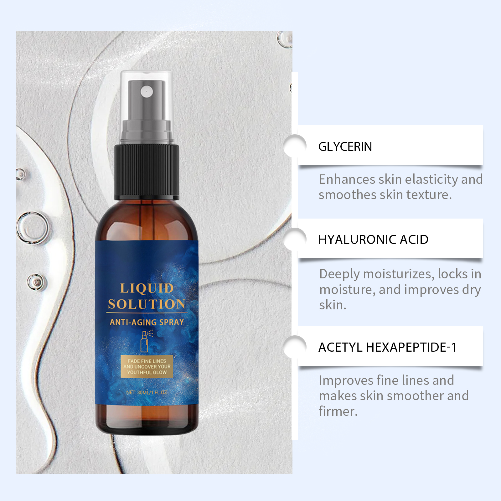 Facial Hydrating Spray Firm Plump Facial Skin Refine Pores Moisturize Nourish Face