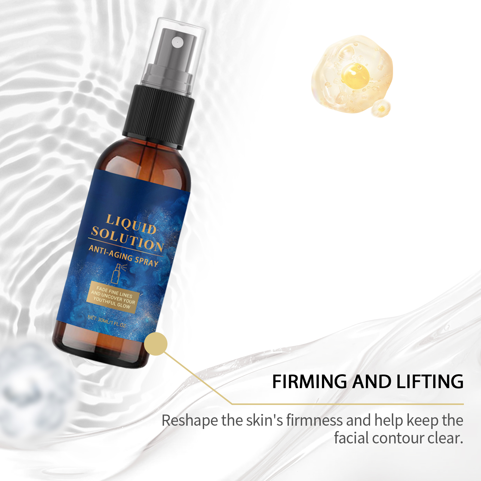 Facial Hydrating Spray Firm Plump Facial Skin Refine Pores Moisturize Nourish Face