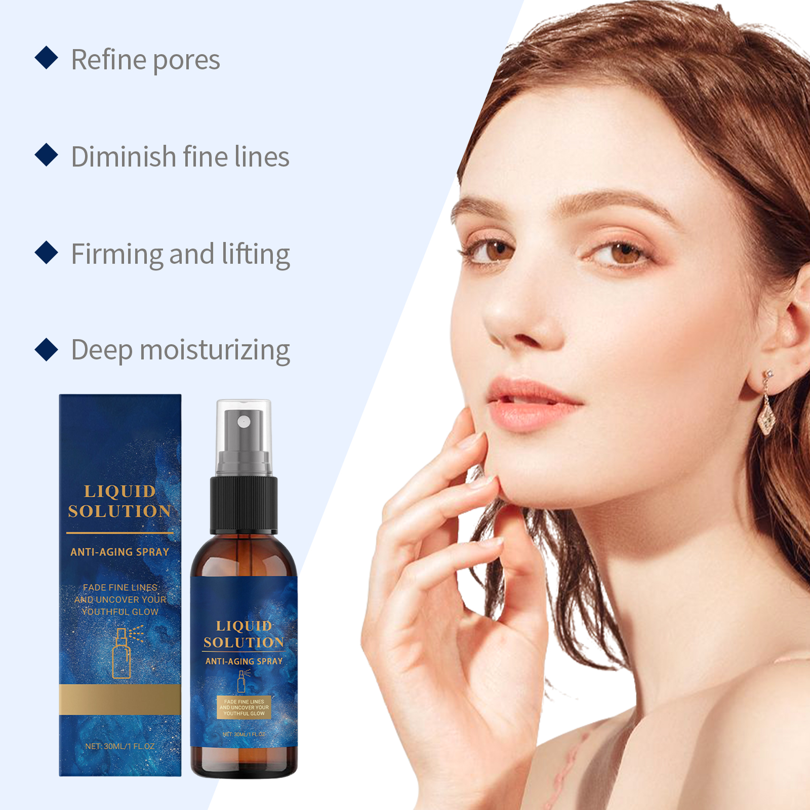 Facial Hydrating Spray Firm Plump Facial Skin Refine Pores Moisturize Nourish Face