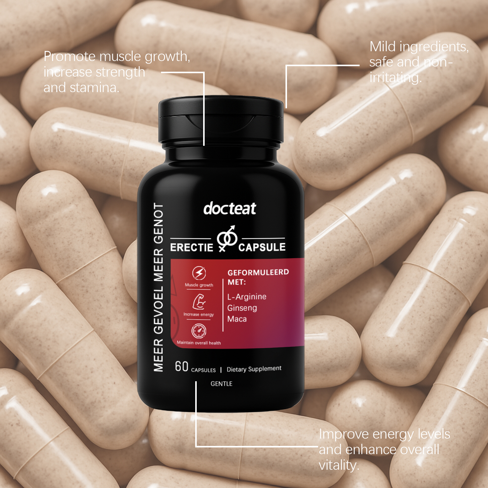 Men Care Capsules Men Body Maintenance Plant Essence Capsules Nutritional Supplement
