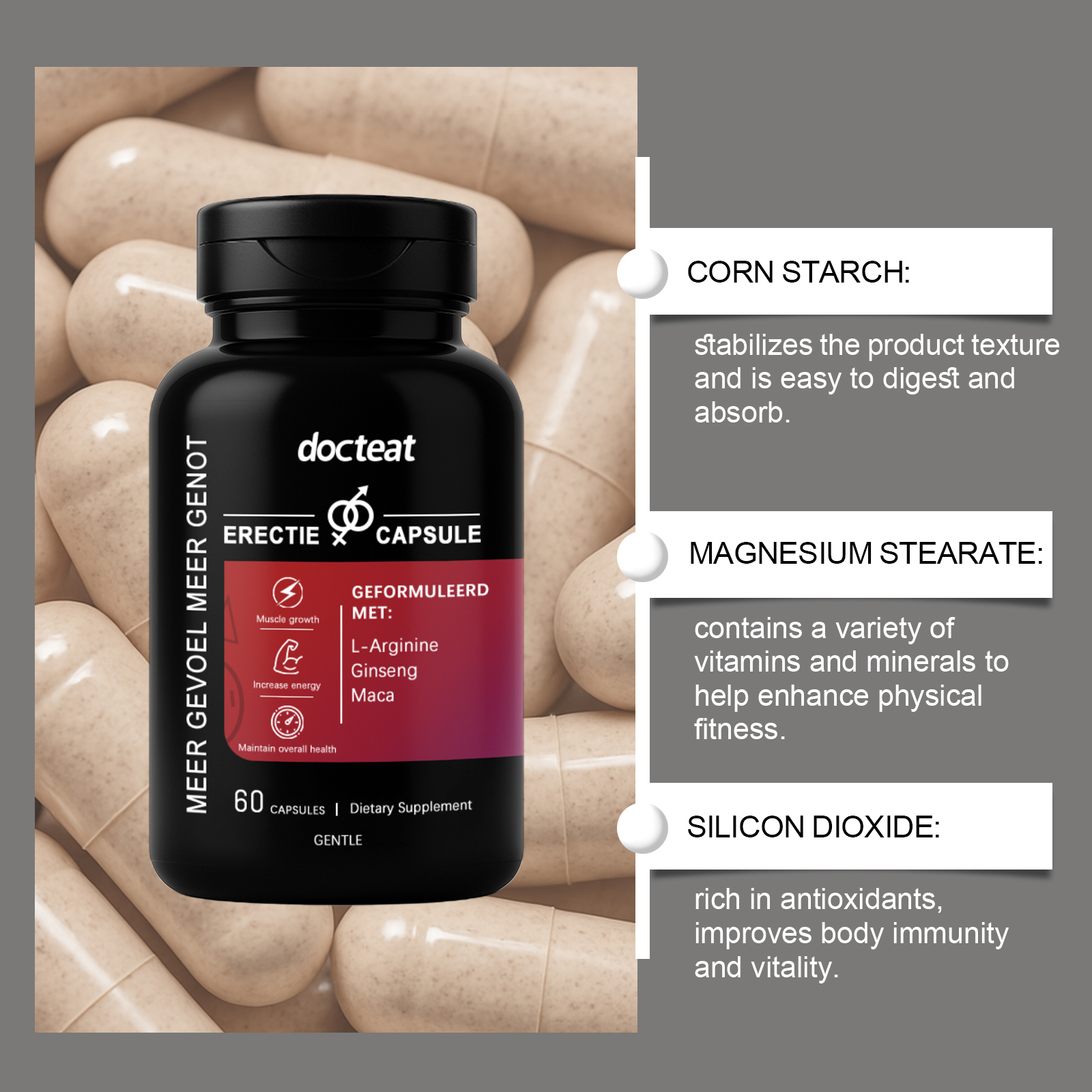 Men Care Capsules Men Body Maintenance Plant Essence Capsules Nutritional Supplement