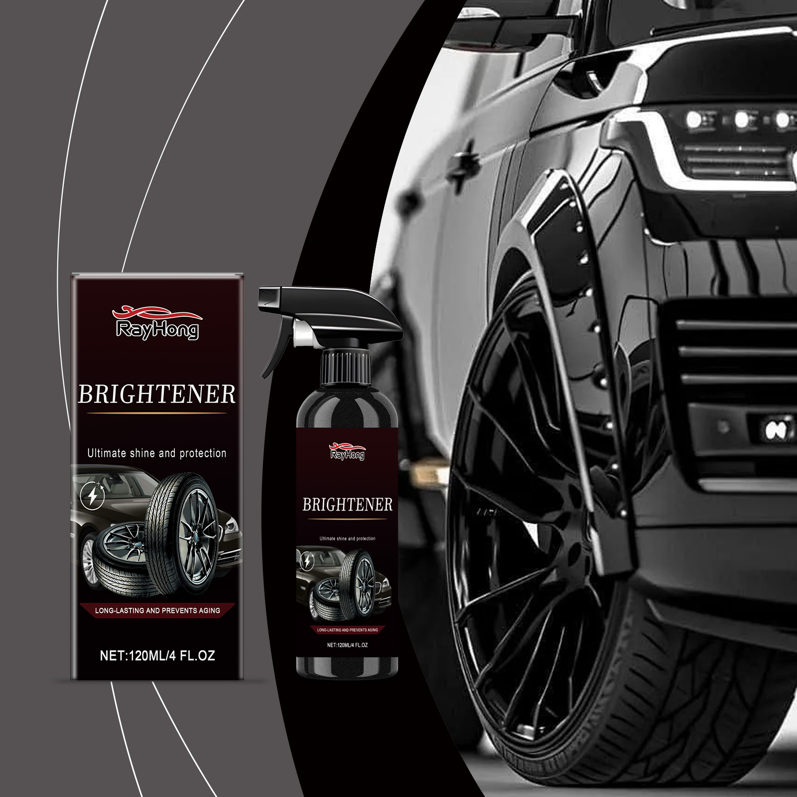 Car Tire Shine Spray Waterproof Anti Dirty Protective Gloss Anti Dust Long Lasting Renew Care