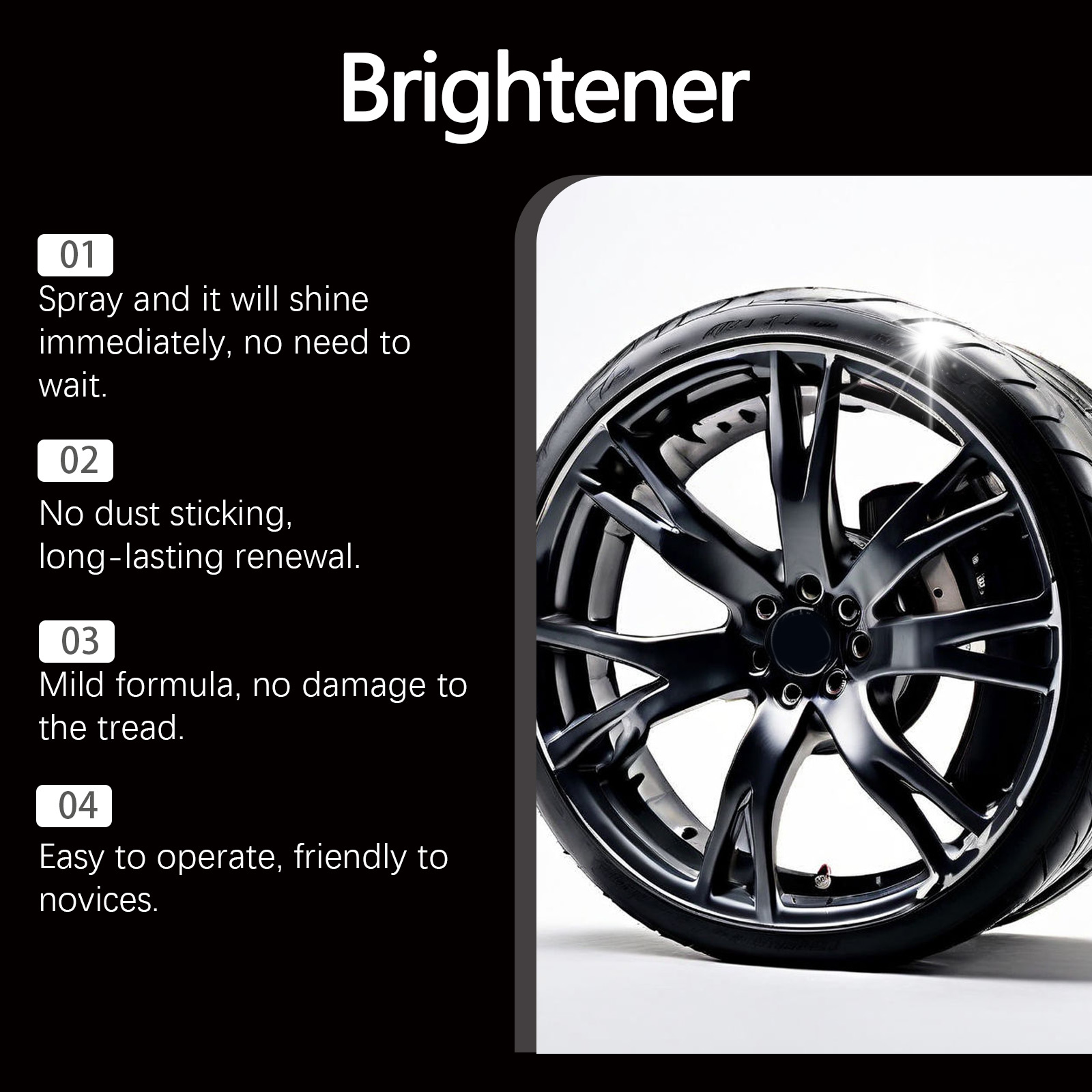 Car Tire Shine Spray Waterproof Anti Dirty Protective Gloss Anti Dust Long Lasting Renew Care