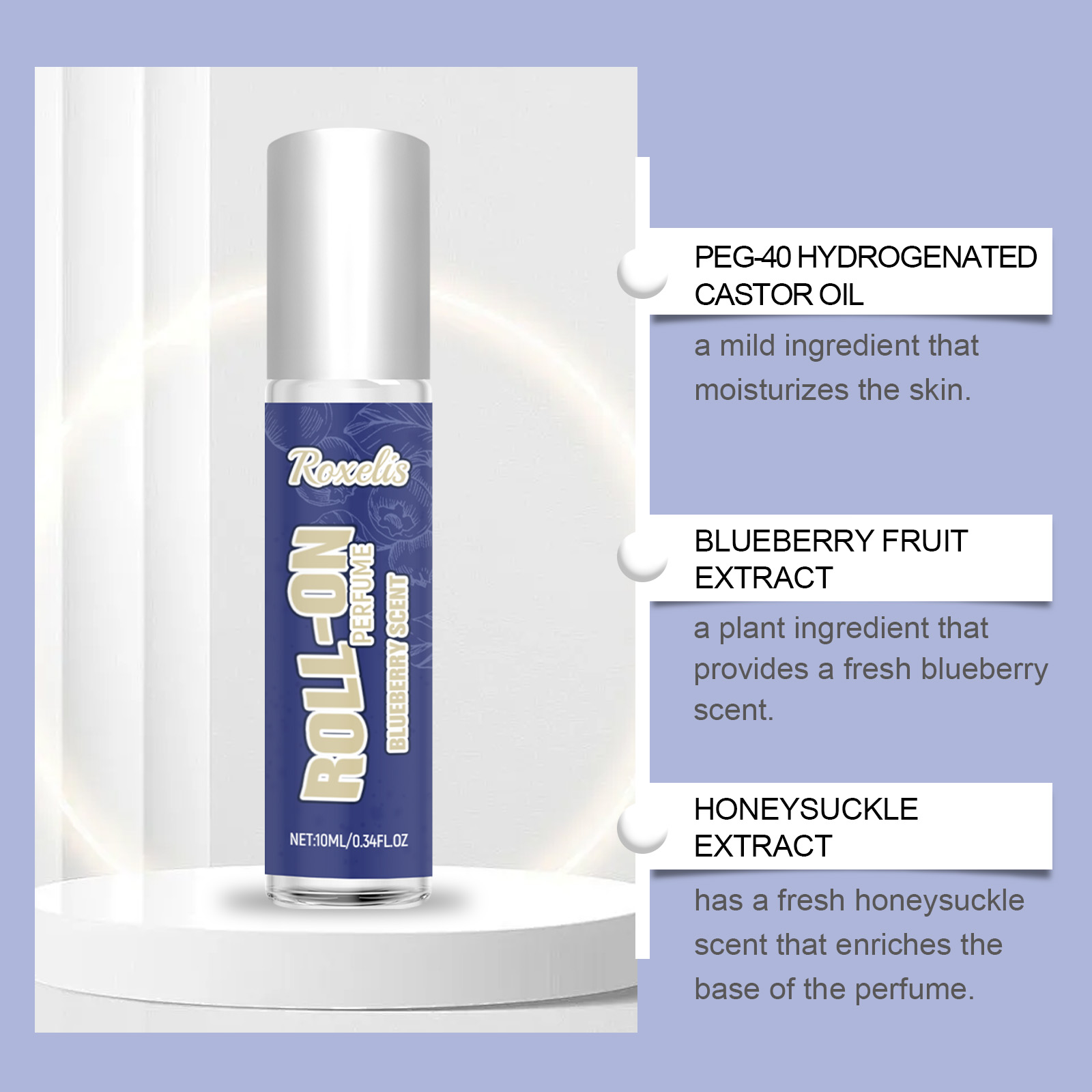 Blueberry Charm Roll On Perfume Niche Fragrance Releases Unique Fresh Long Lasting Scent