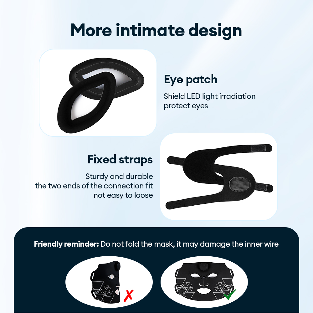 LED Light Therapy Face Mask Red Blue Light Photon Facial Beauty Mask 7 Color LED Skin Care Device for Home Use Anti Aging Wrinkles