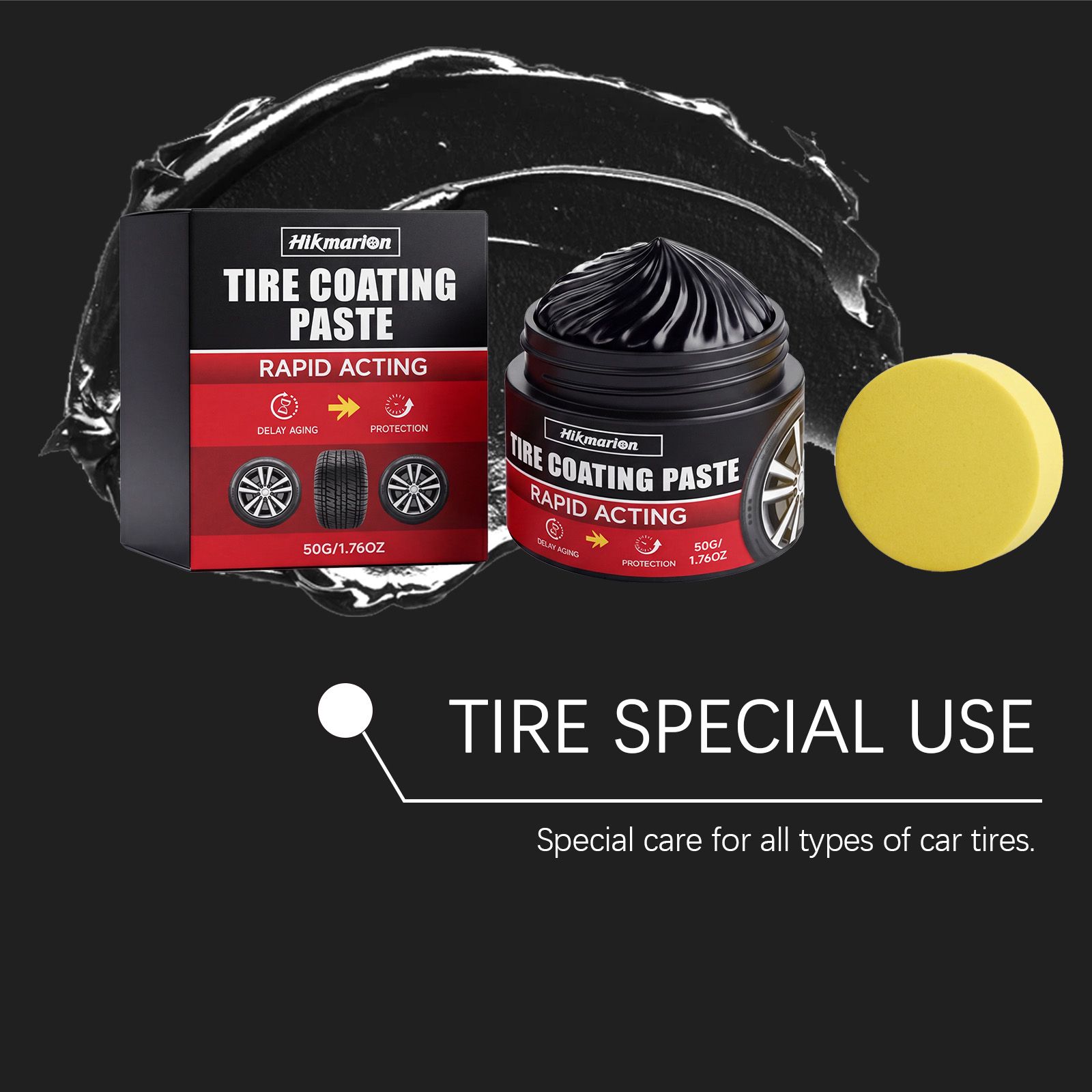 Tire Restoration Balm Polishing Cleaning Gloss Enhancer For Car Wheel Care 50g