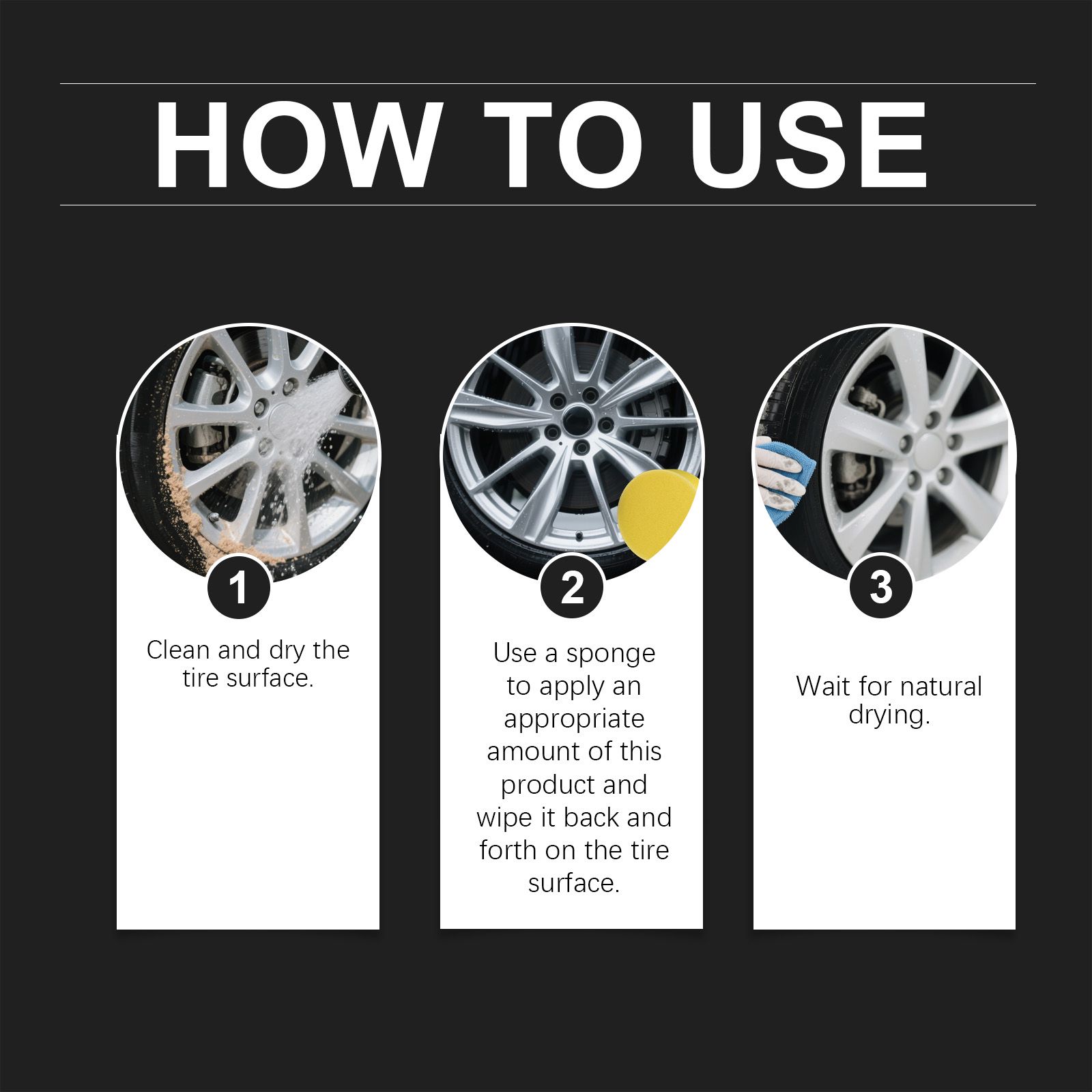 Tire Restoration Balm Polishing Cleaning Gloss Enhancer For Car Wheel Care 50g