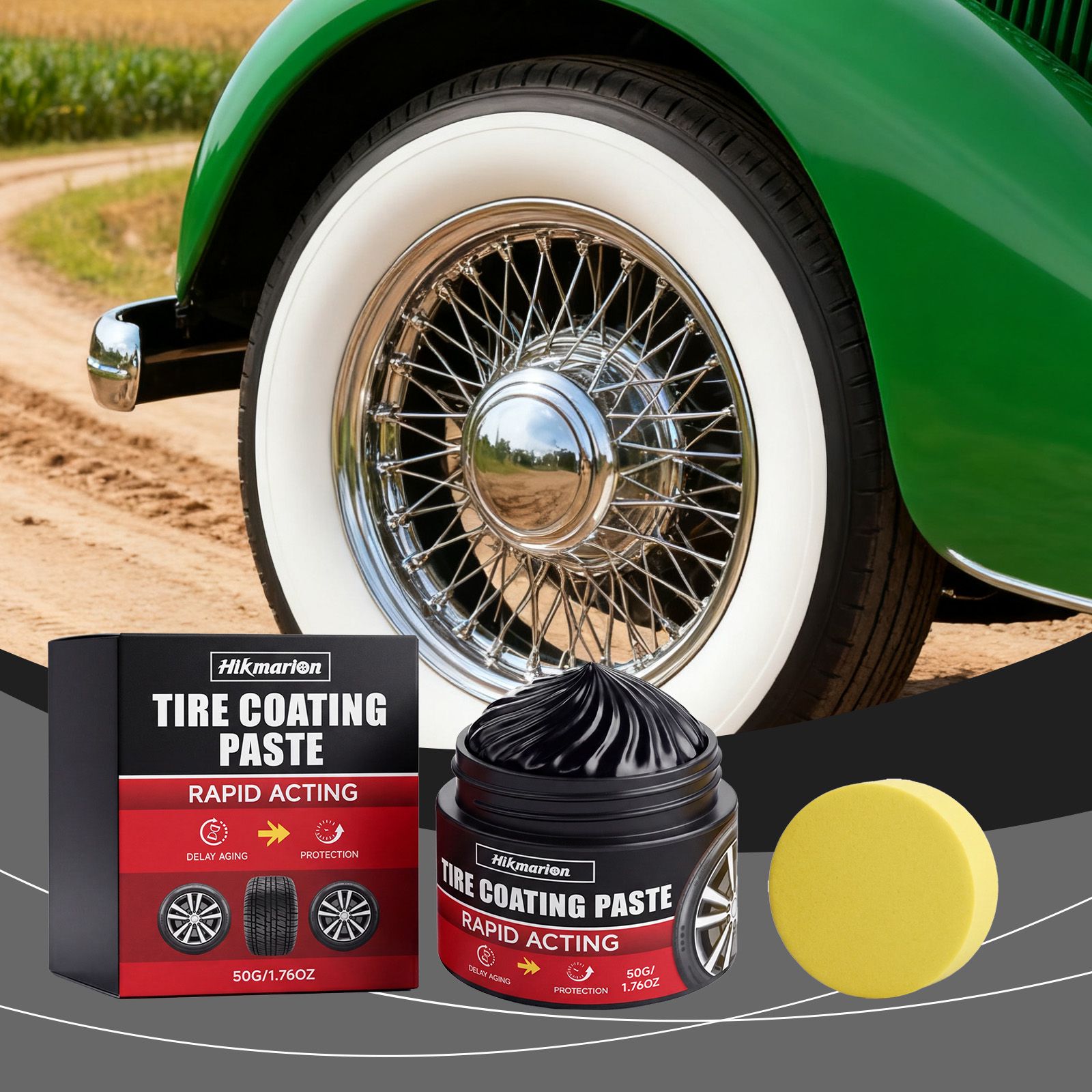 Tire Restoration Balm Polishing Cleaning Gloss Enhancer For Car Wheel Care 50g