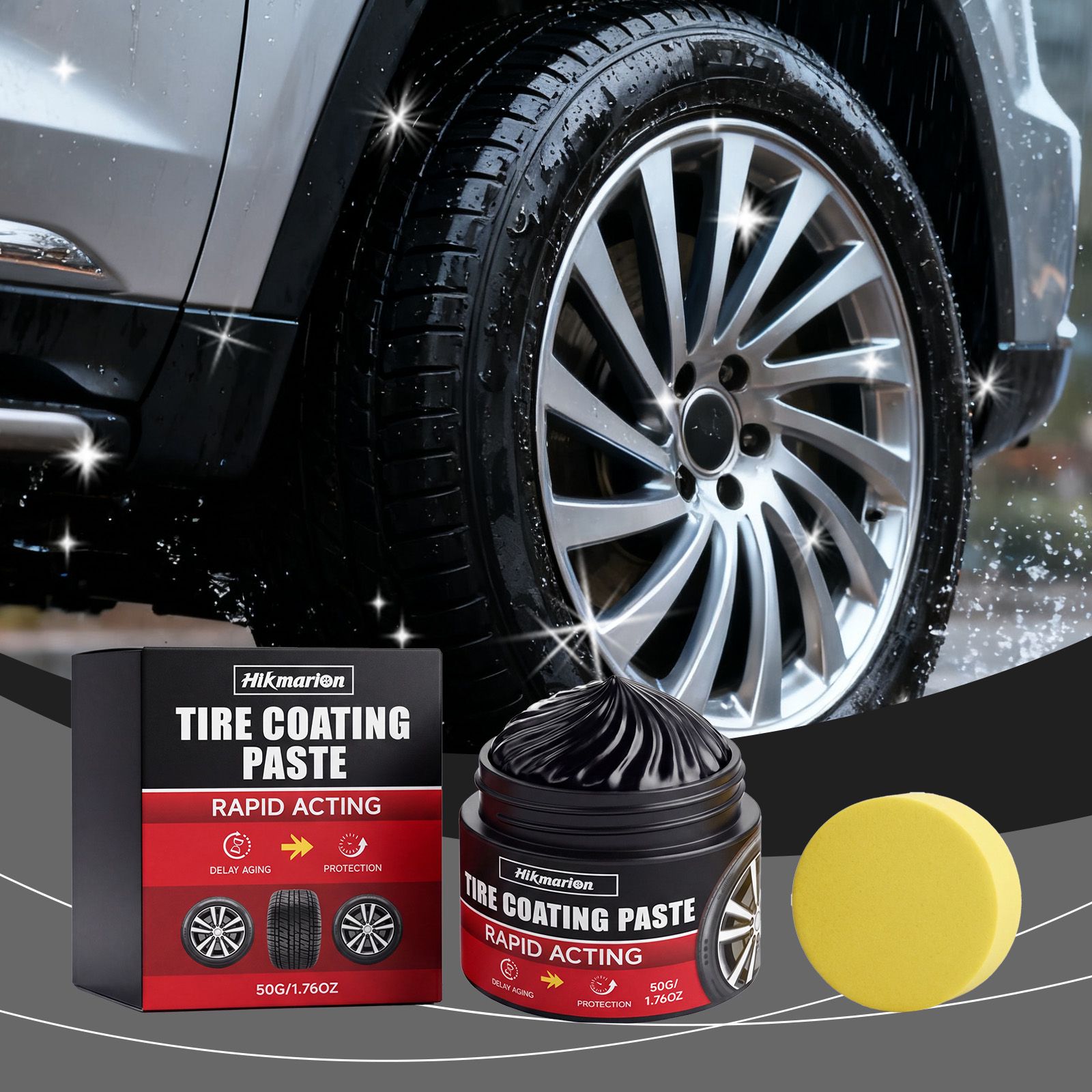 Tire Restoration Balm Polishing Cleaning Gloss Enhancer For Car Wheel Care 50g