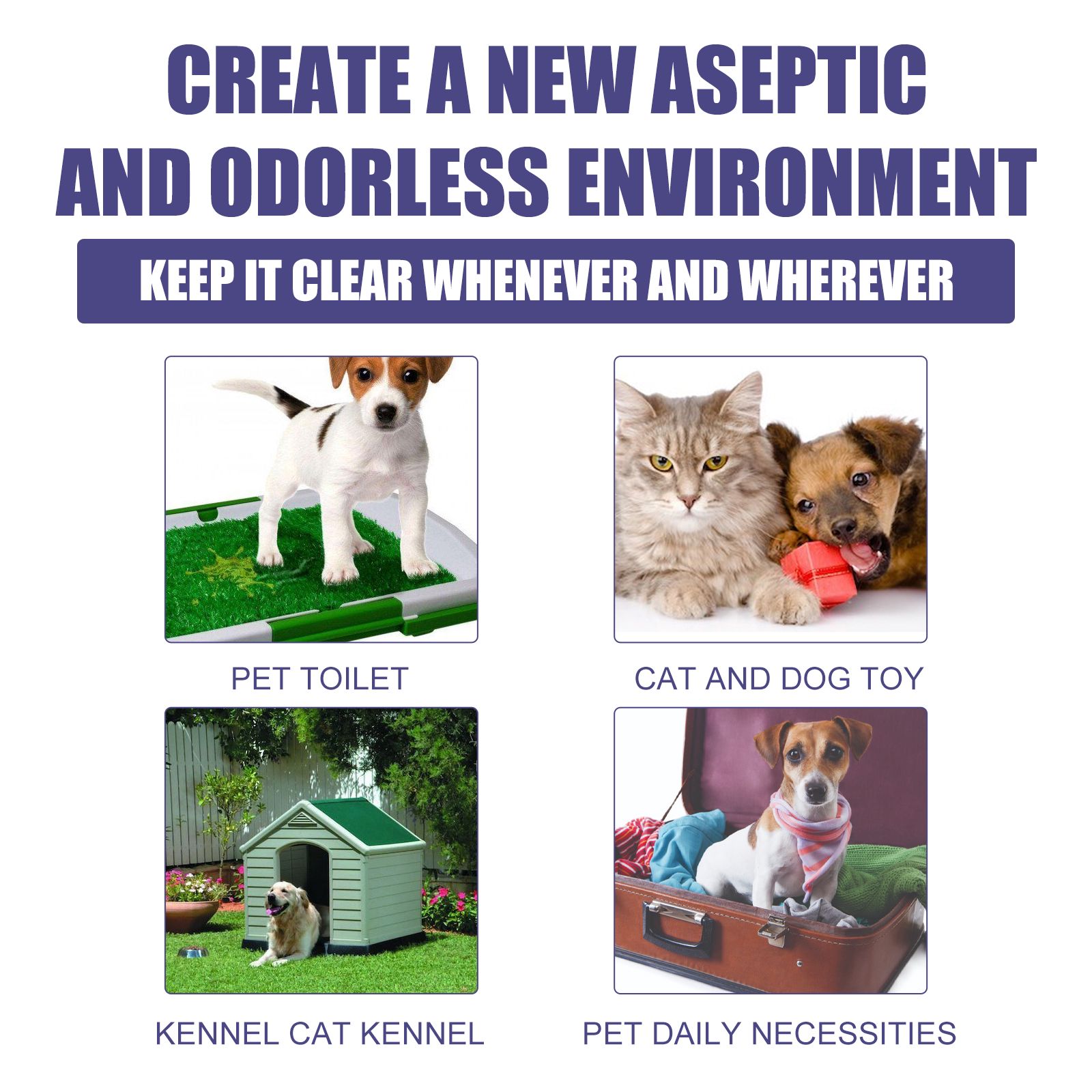 Pet Deodorizer Spray For Dogs And Cats Odor Removal Urine Smell And Fresh Air